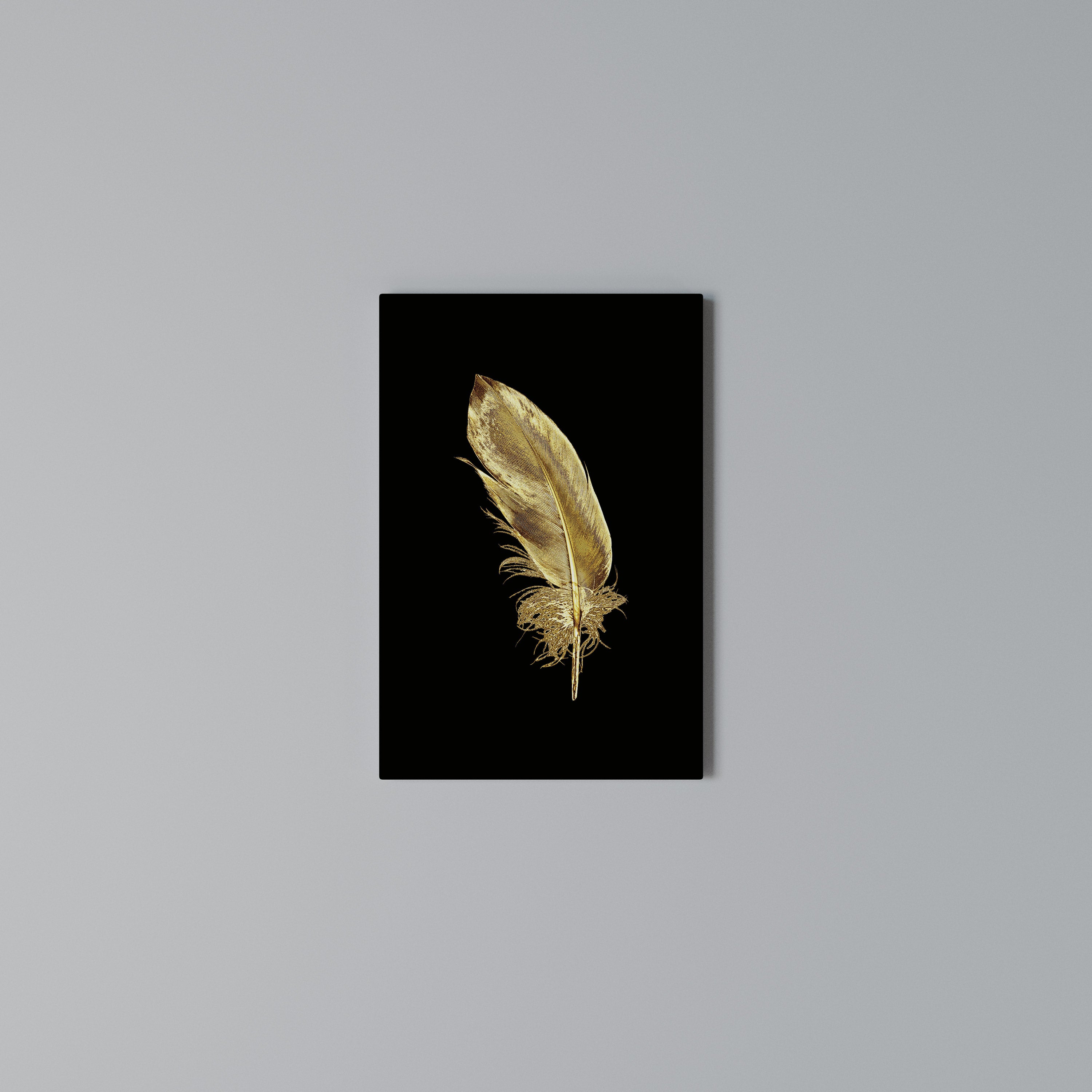 SHIMMERING FEATHER GRACE Pionowy obraz na płótnie