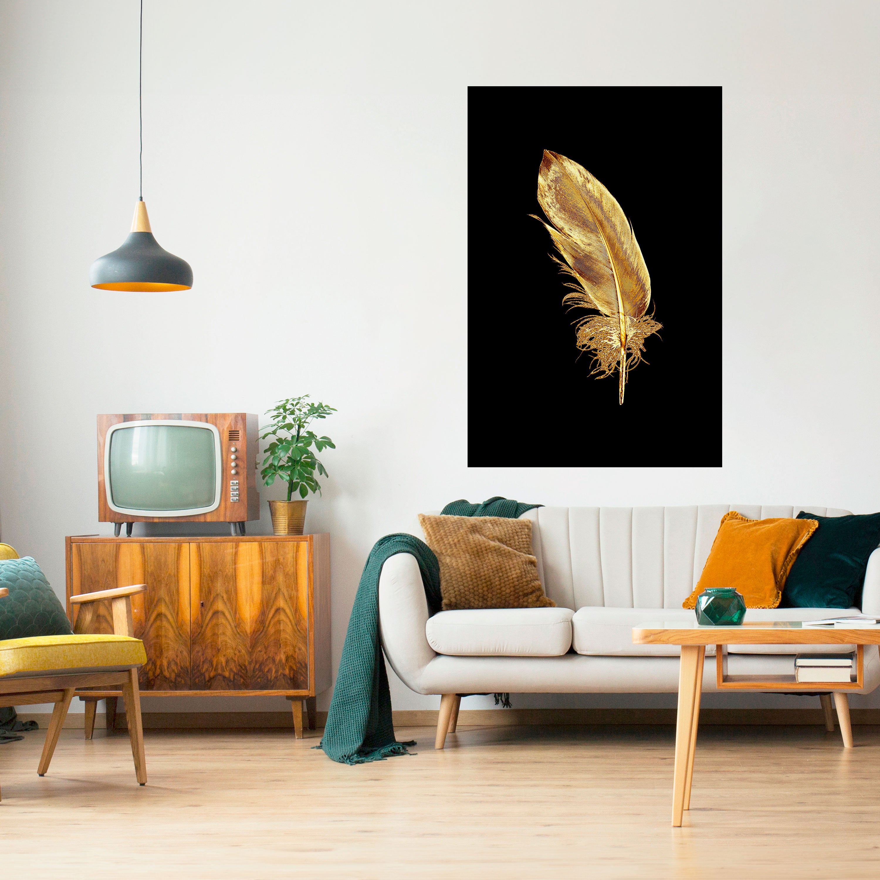SHIMMERING FEATHER GRACE Naklejka/Plakat pionowy