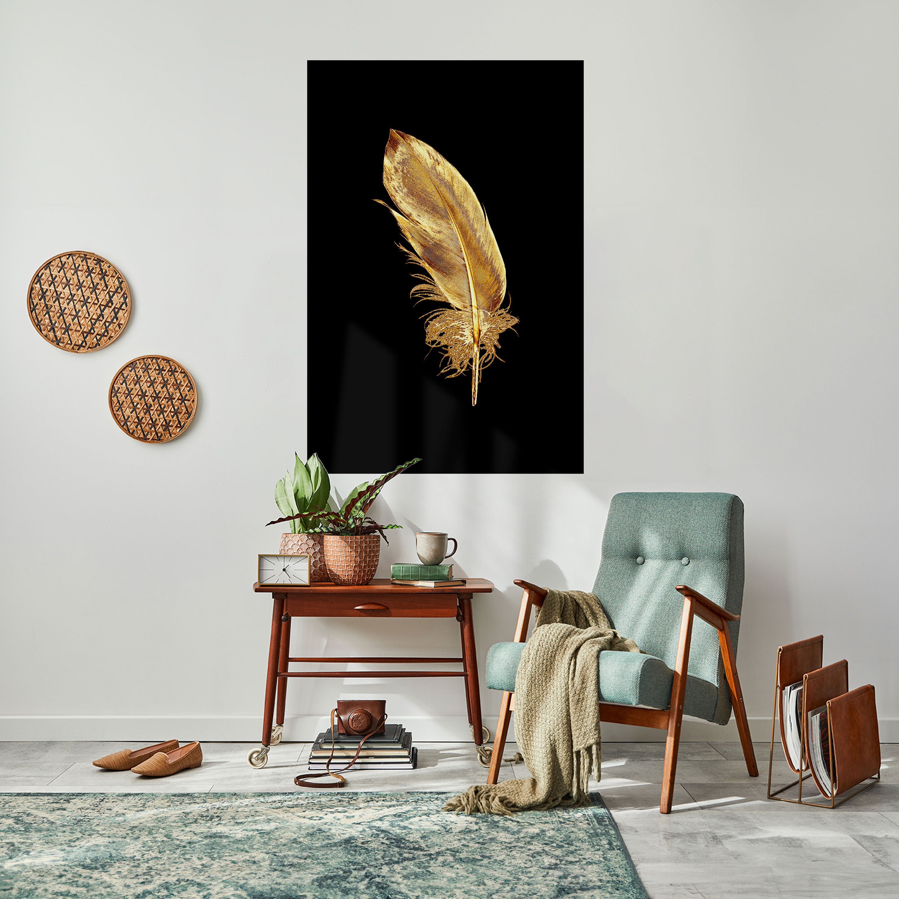 SHIMMERING FEATHER GRACE Naklejka/Plakat pionowy
