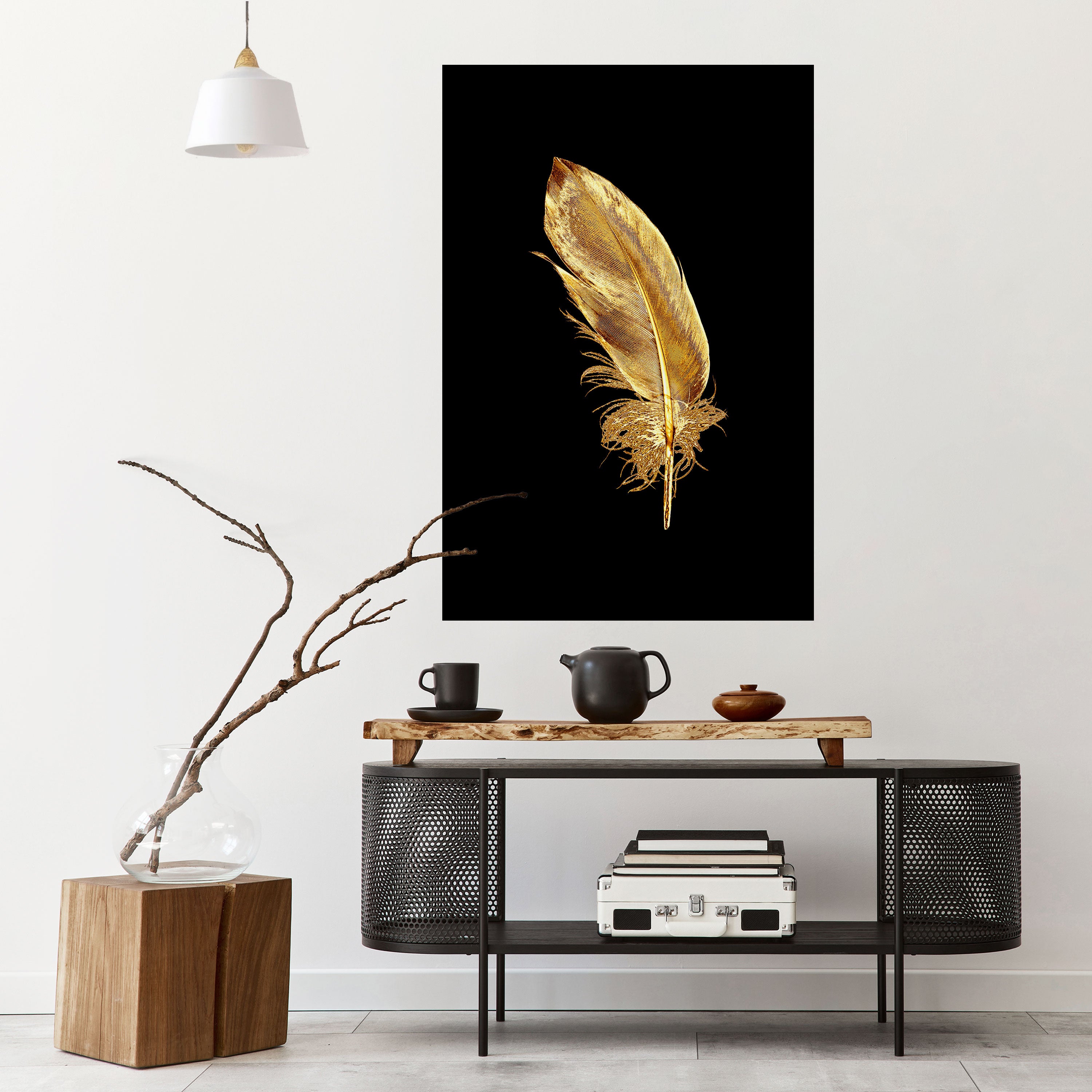 SHIMMERING FEATHER GRACE Naklejka/Plakat pionowy