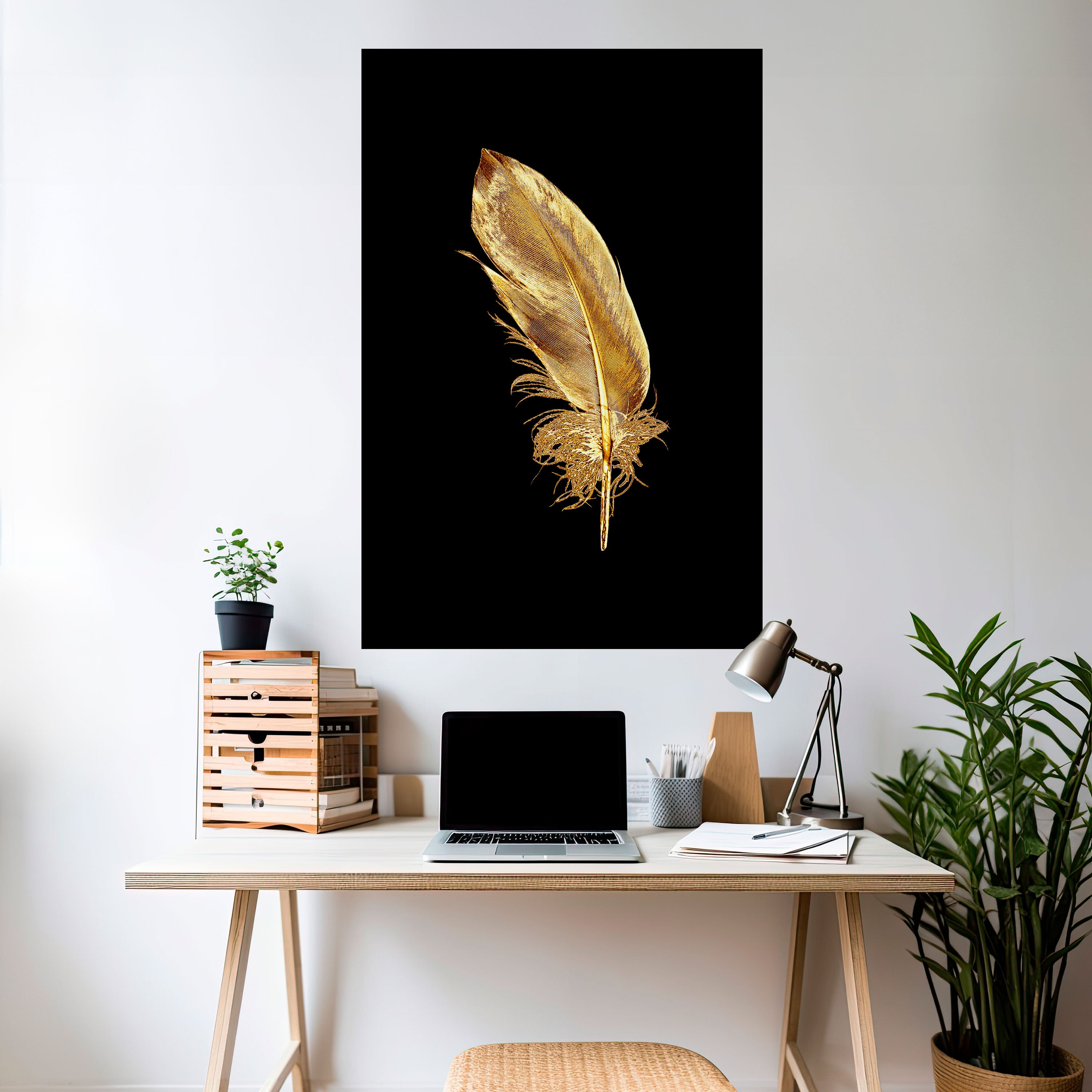SHIMMERING FEATHER GRACE Naklejka/Plakat pionowy