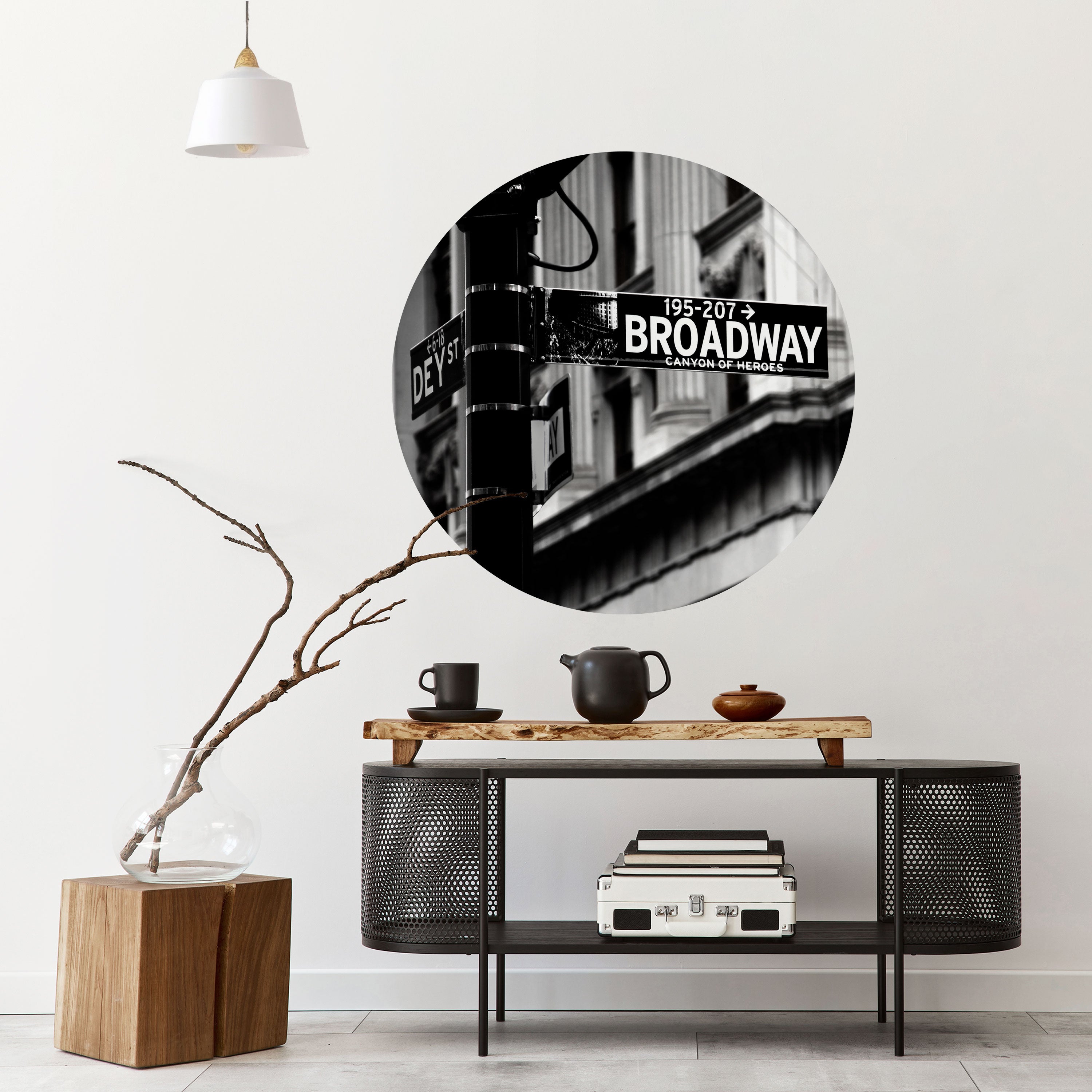 BROADWAY SIGN Naklejka okrągła