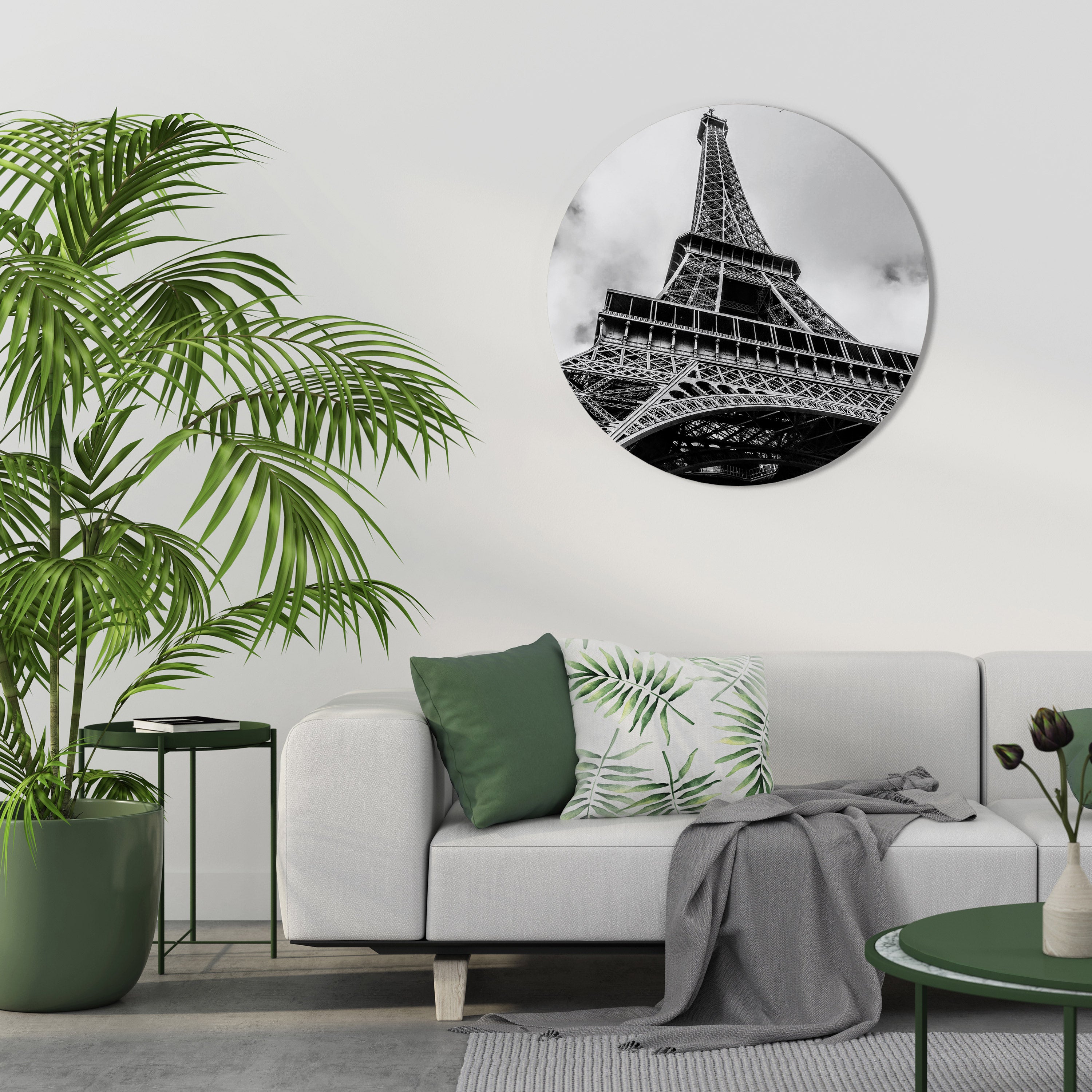 MONOCHROME PARISIAN ICON Obraz okrągły