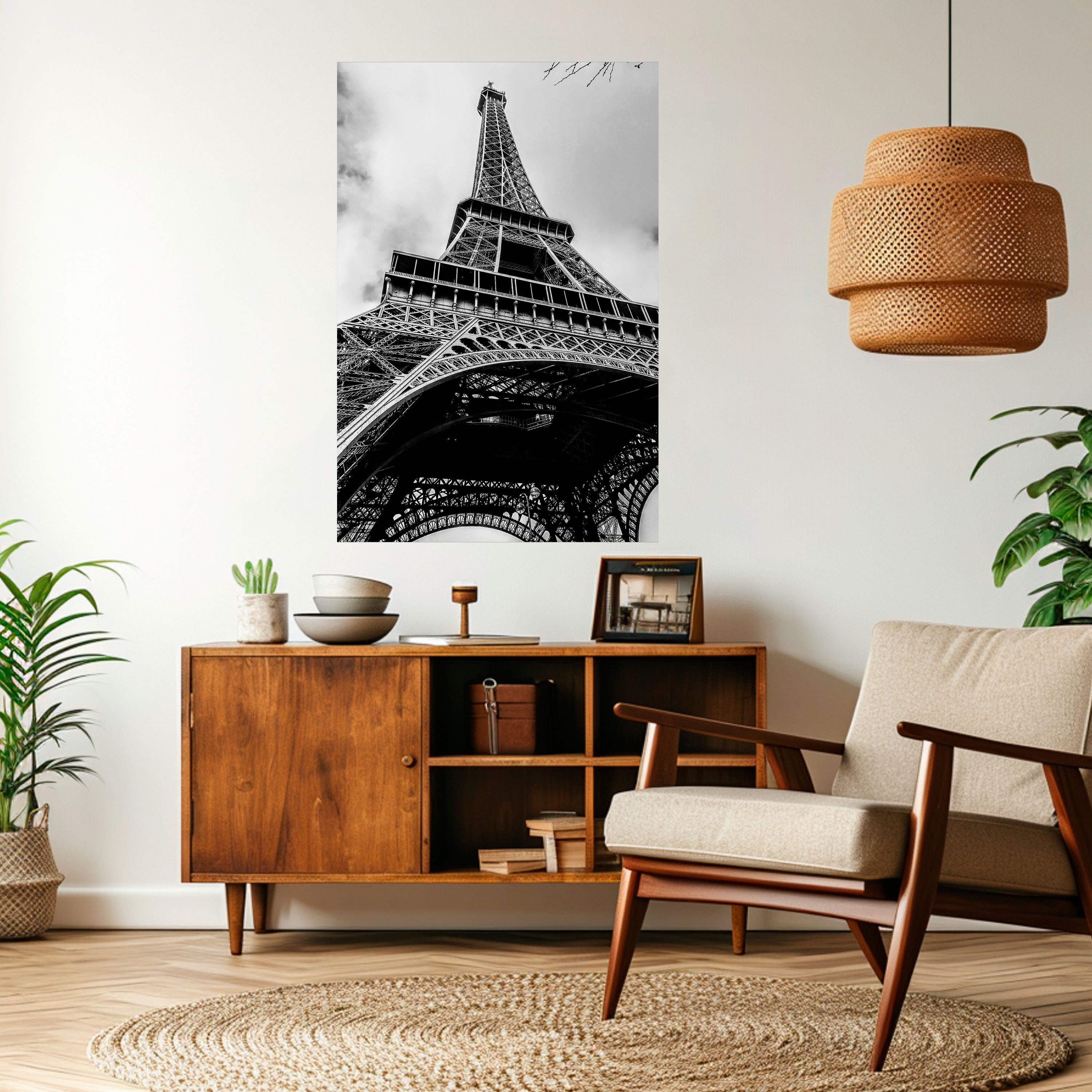 MONOCHROME PARISIAN ICON Naklejka/Plakat pionowy
