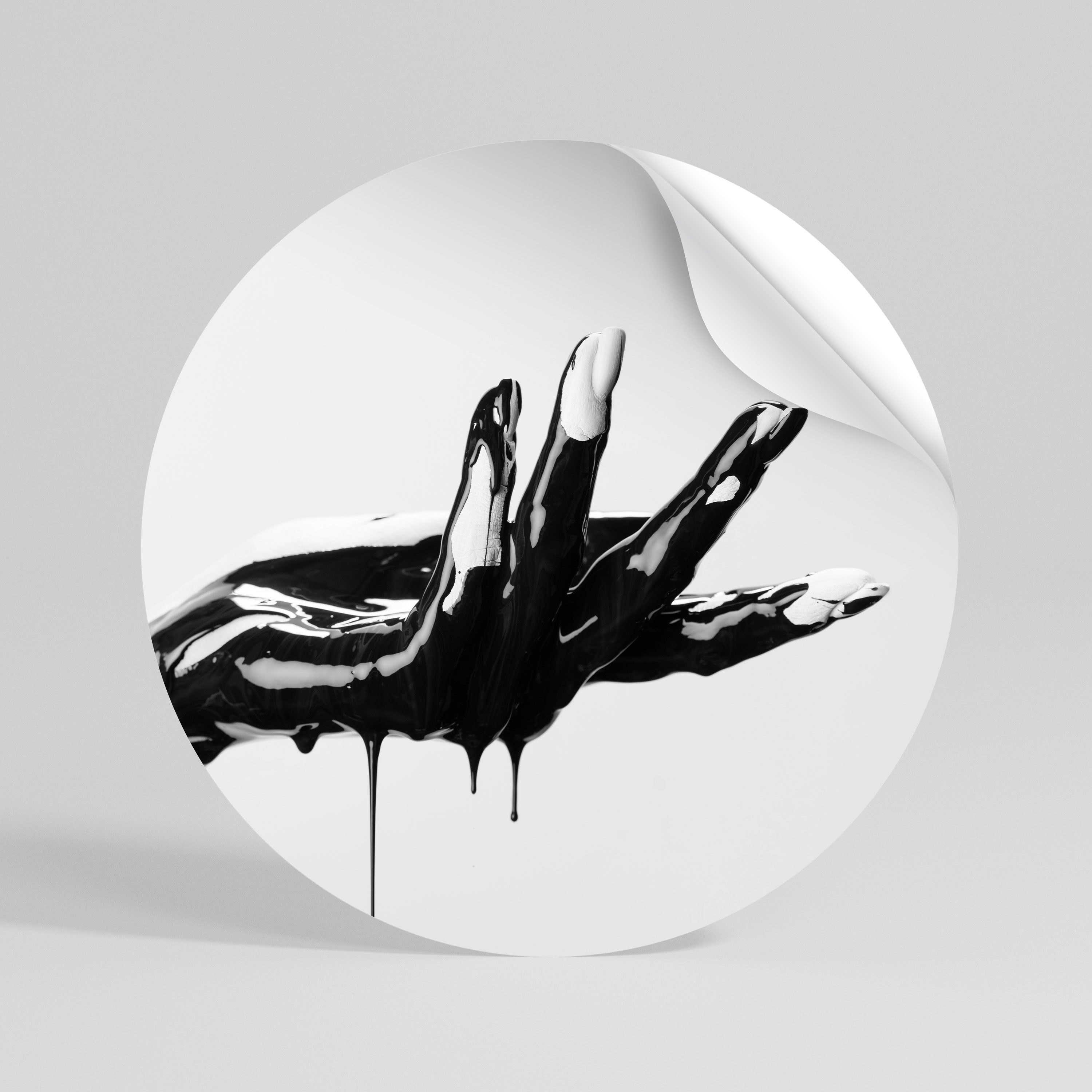 BLACK VISCOSITY Naklejka - okrągła