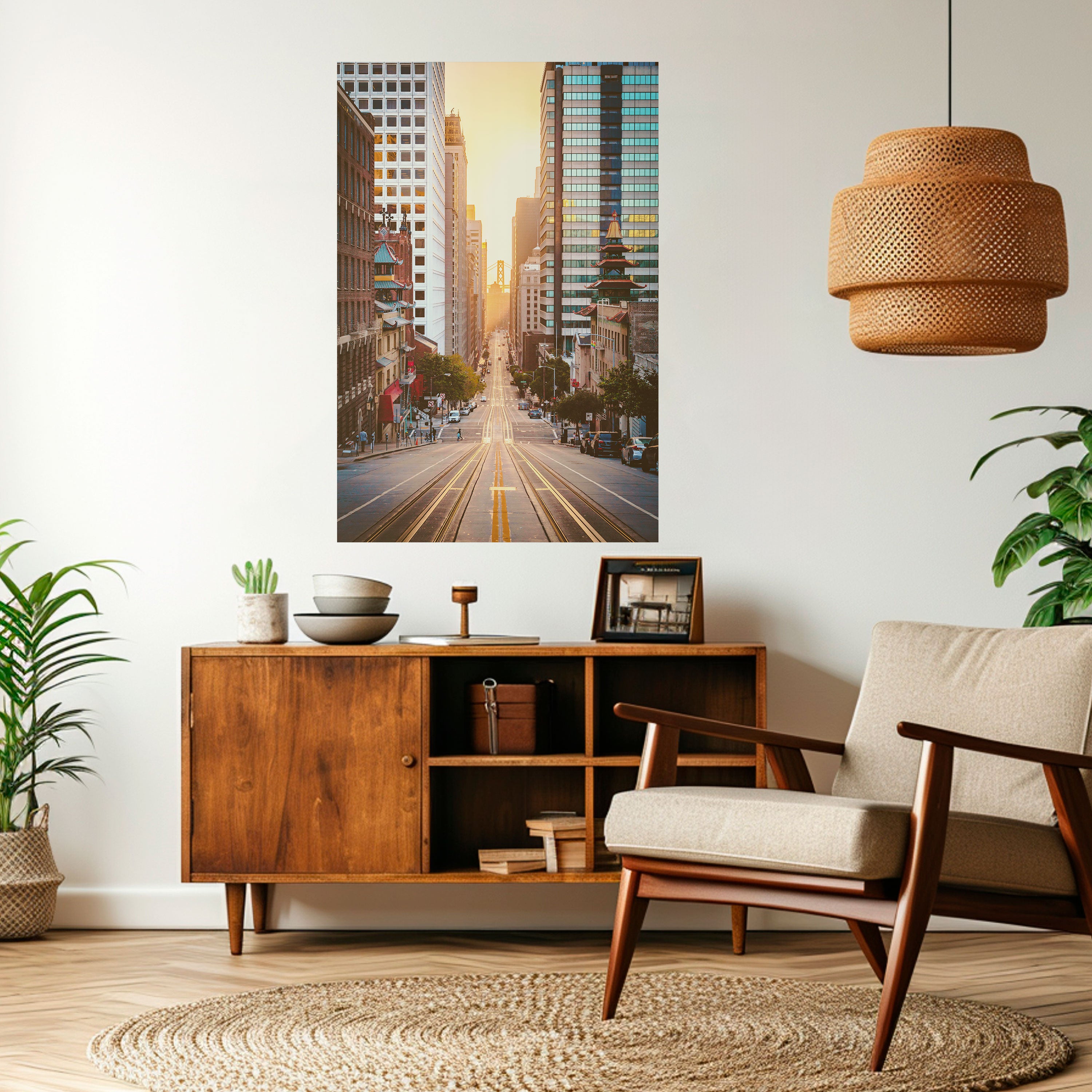 SUNSET CITYSCAPE SYMPHONY Naklejka/Plakat pionowy