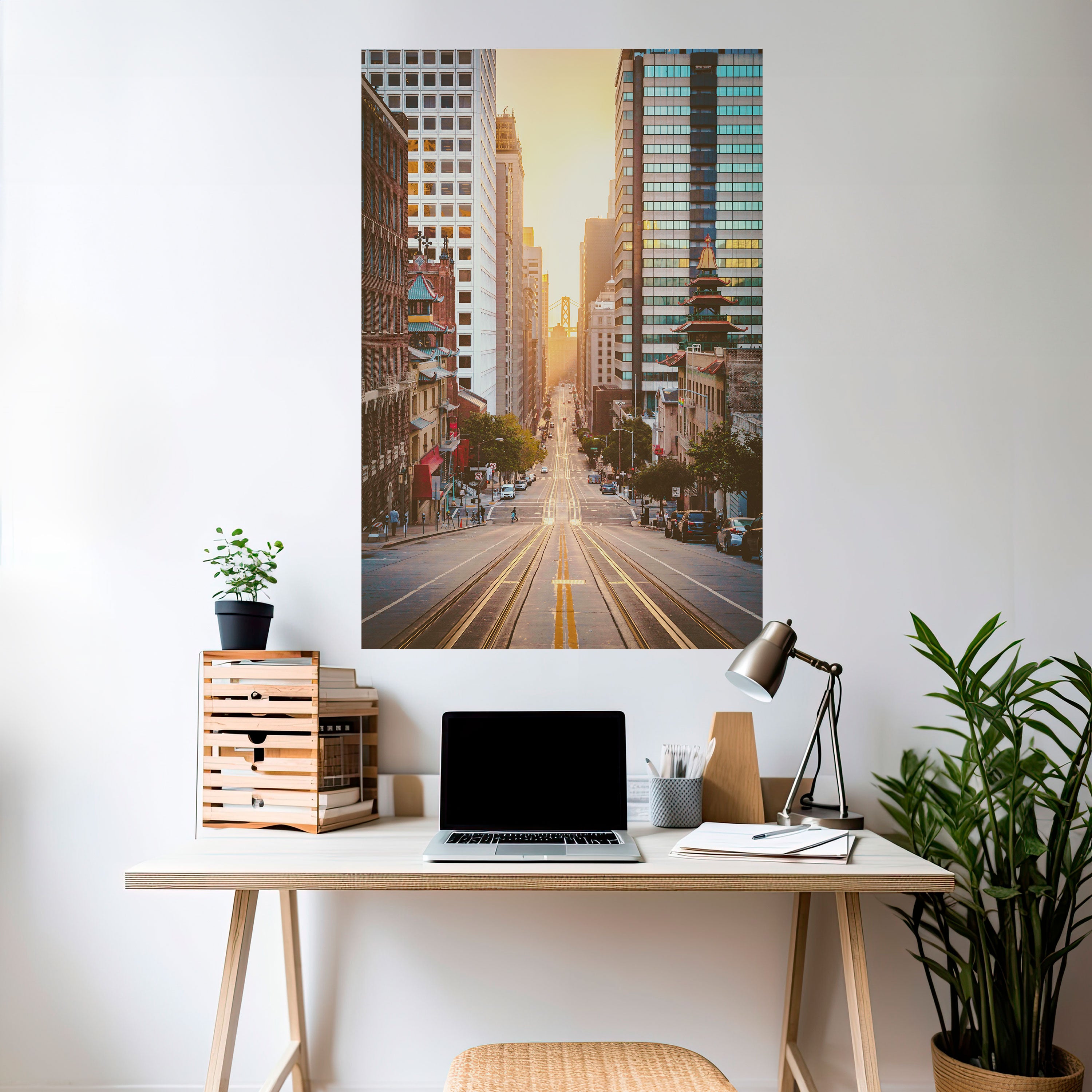 SUNSET CITYSCAPE SYMPHONY Naklejka/Plakat pionowy