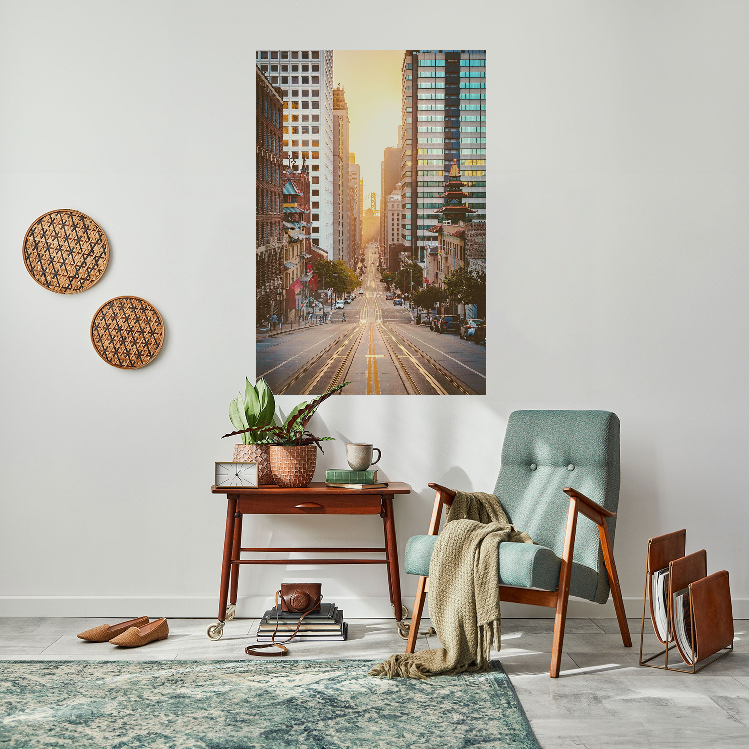 SUNSET CITYSCAPE SYMPHONY Naklejka/Plakat pionowy