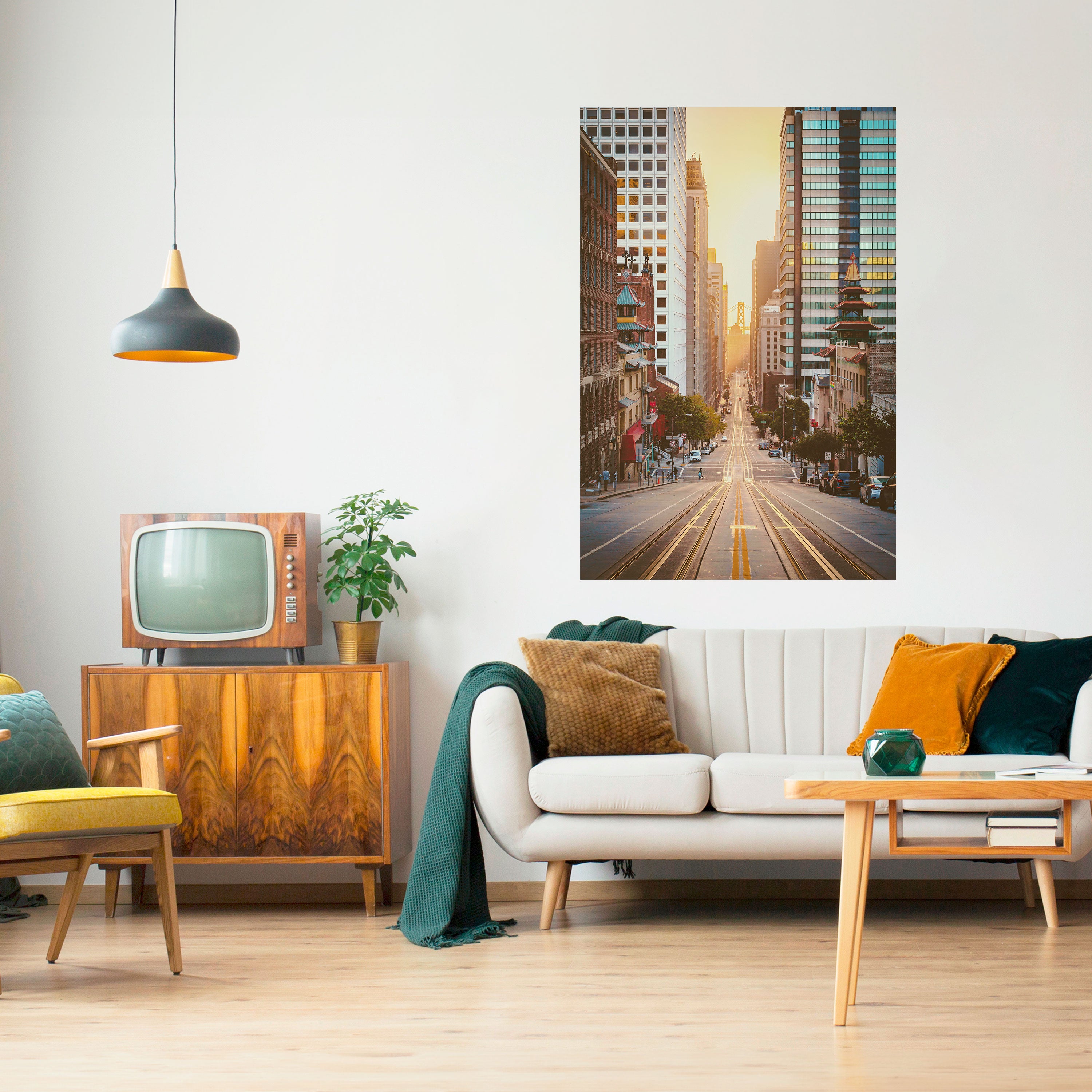 SUNSET CITYSCAPE SYMPHONY Naklejka/Plakat pionowy