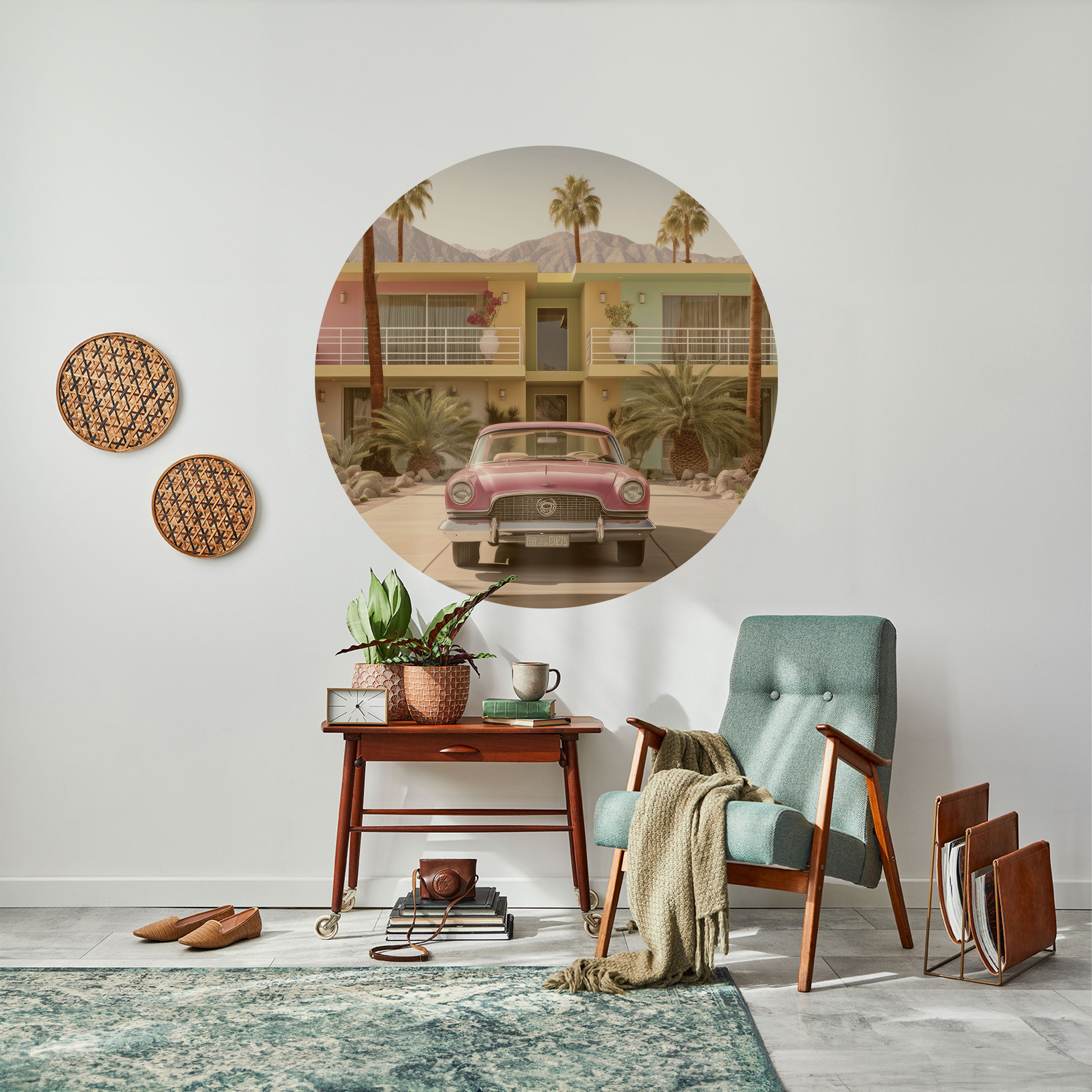 CALIFORNIAN STYLE Naklejka okrągła