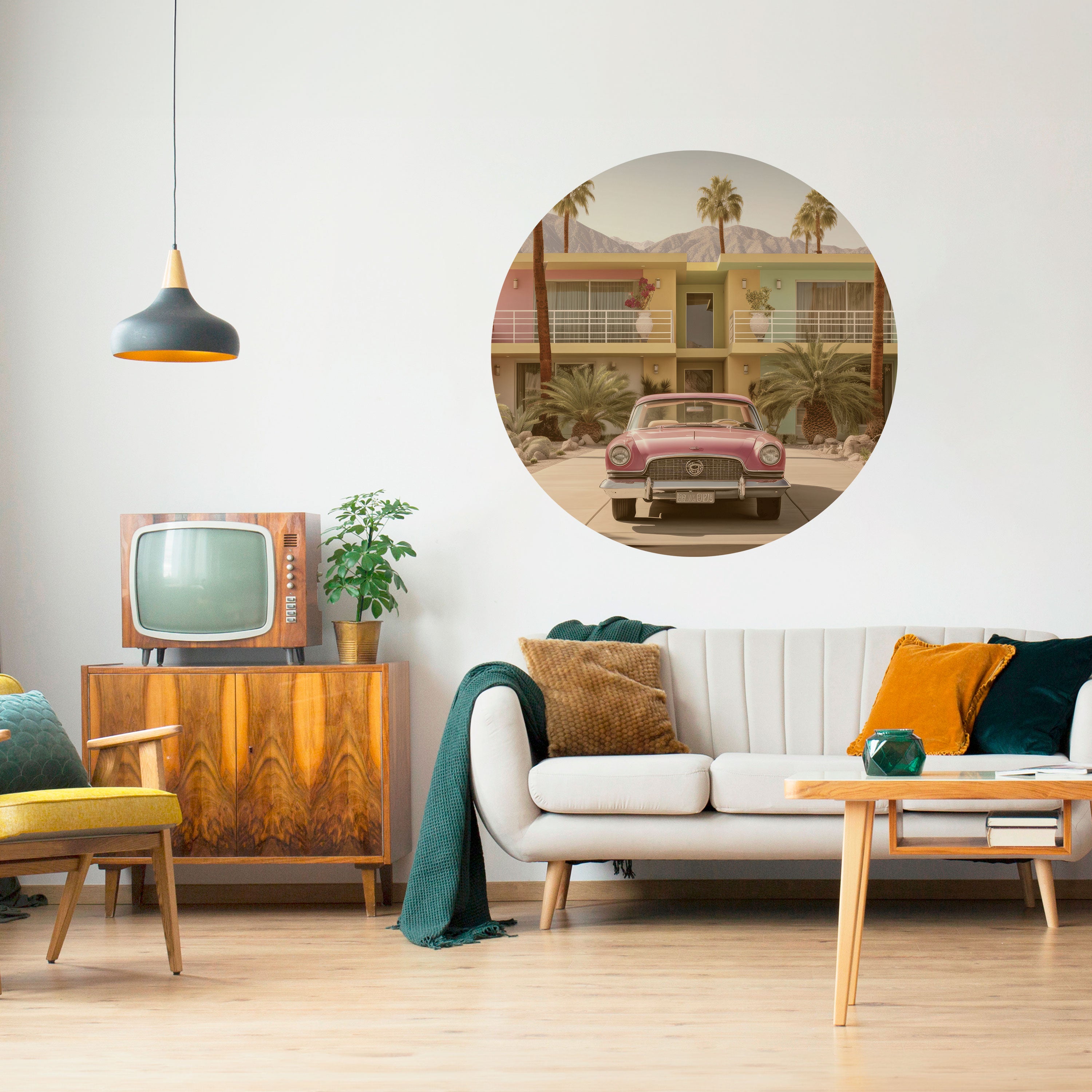 CALIFORNIAN STYLE Naklejka okrągła