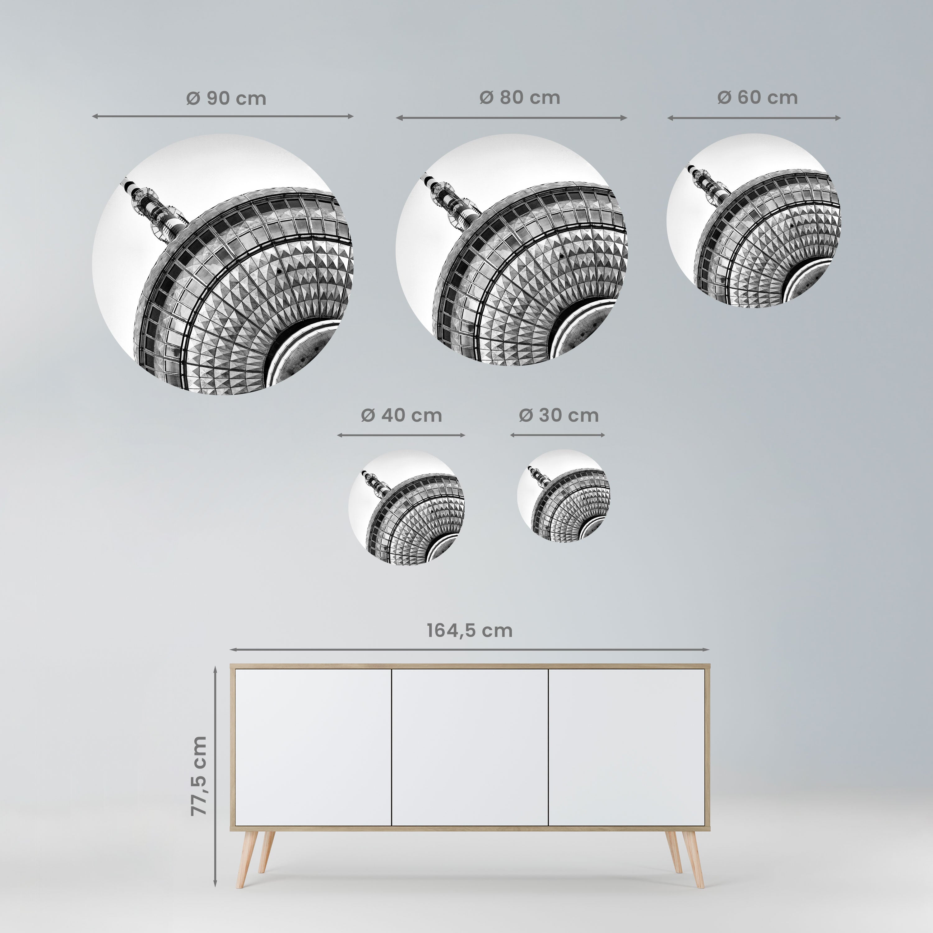 BERLINER FERNSEHTURM Naklejka okrągła