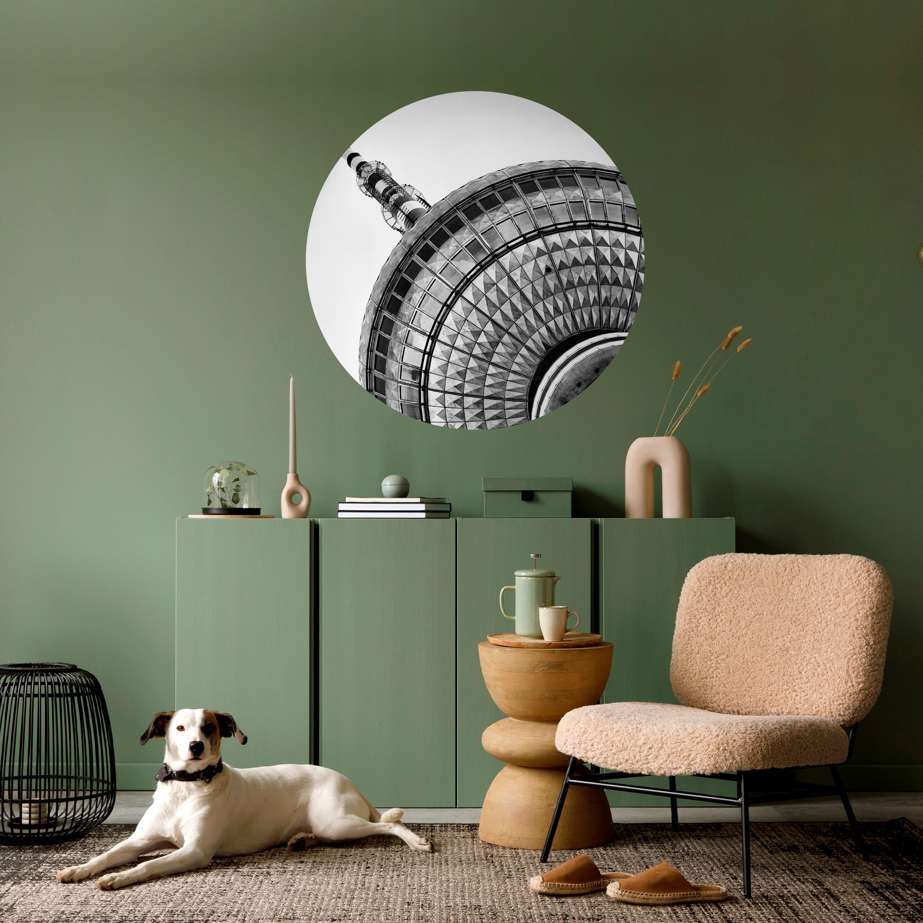 BERLINER FERNSEHTURM Naklejka okrągła