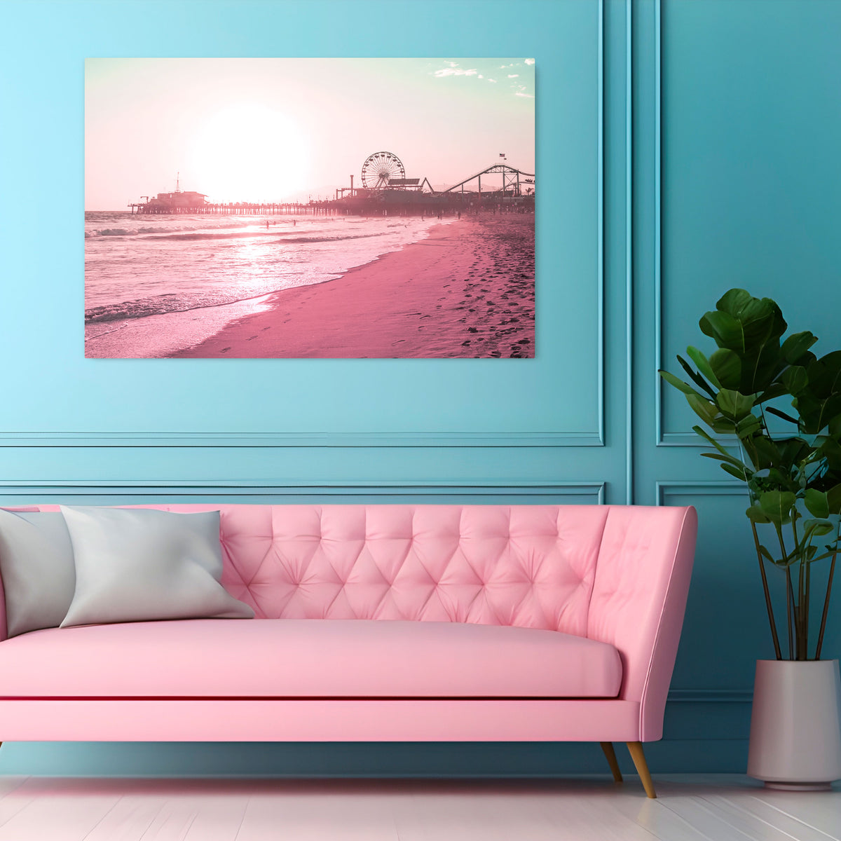PASTEL COAST VIBES Poziomy obraz na płótnie