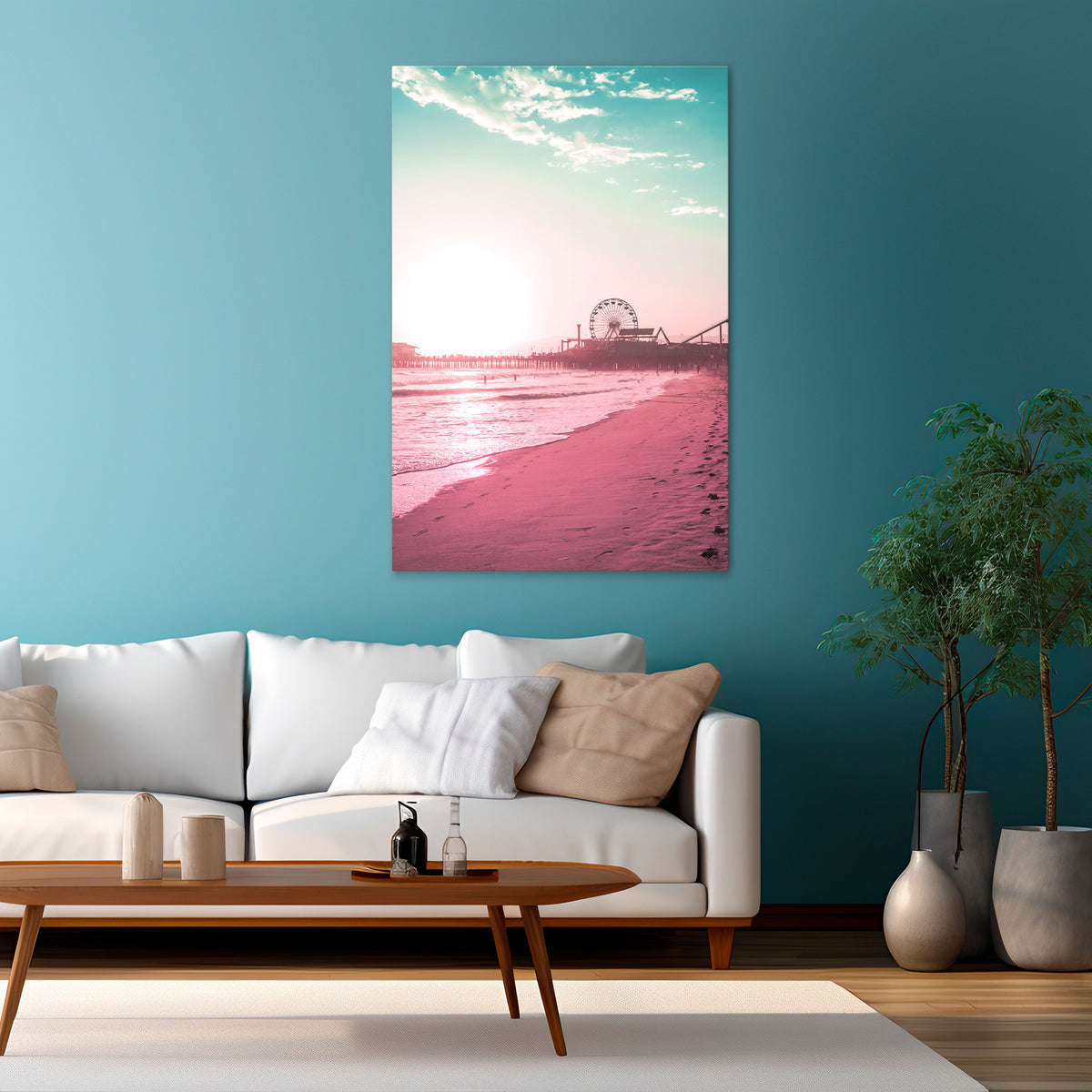 PASTEL COAST VIBES Pionowy obraz na płótnie