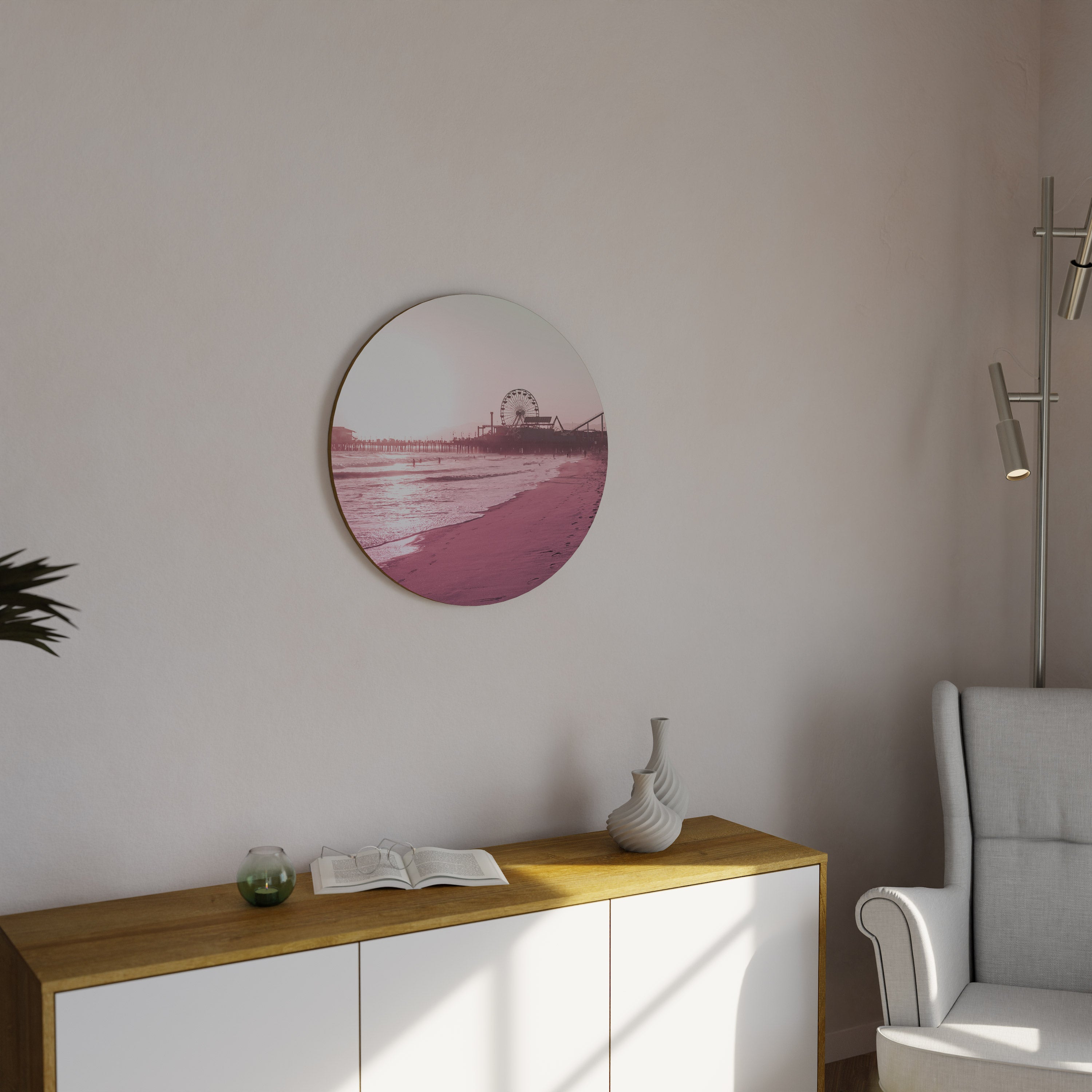 PASTEL COAST VIBES Obraz okrągły