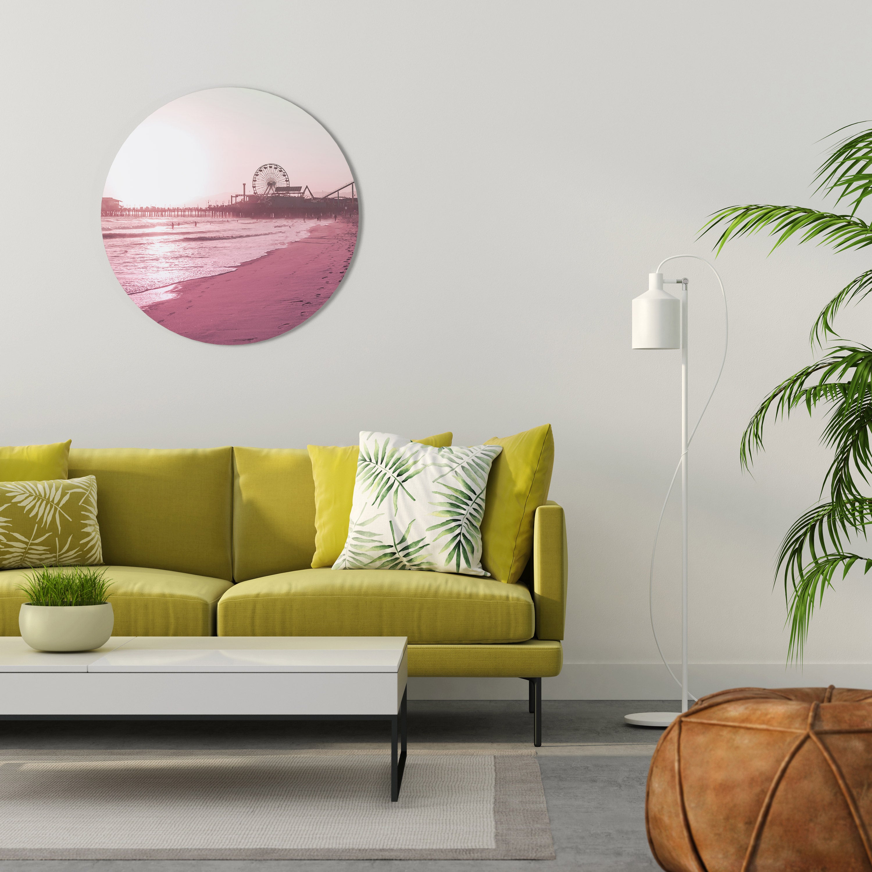 PASTEL COAST VIBES Obraz okrągły