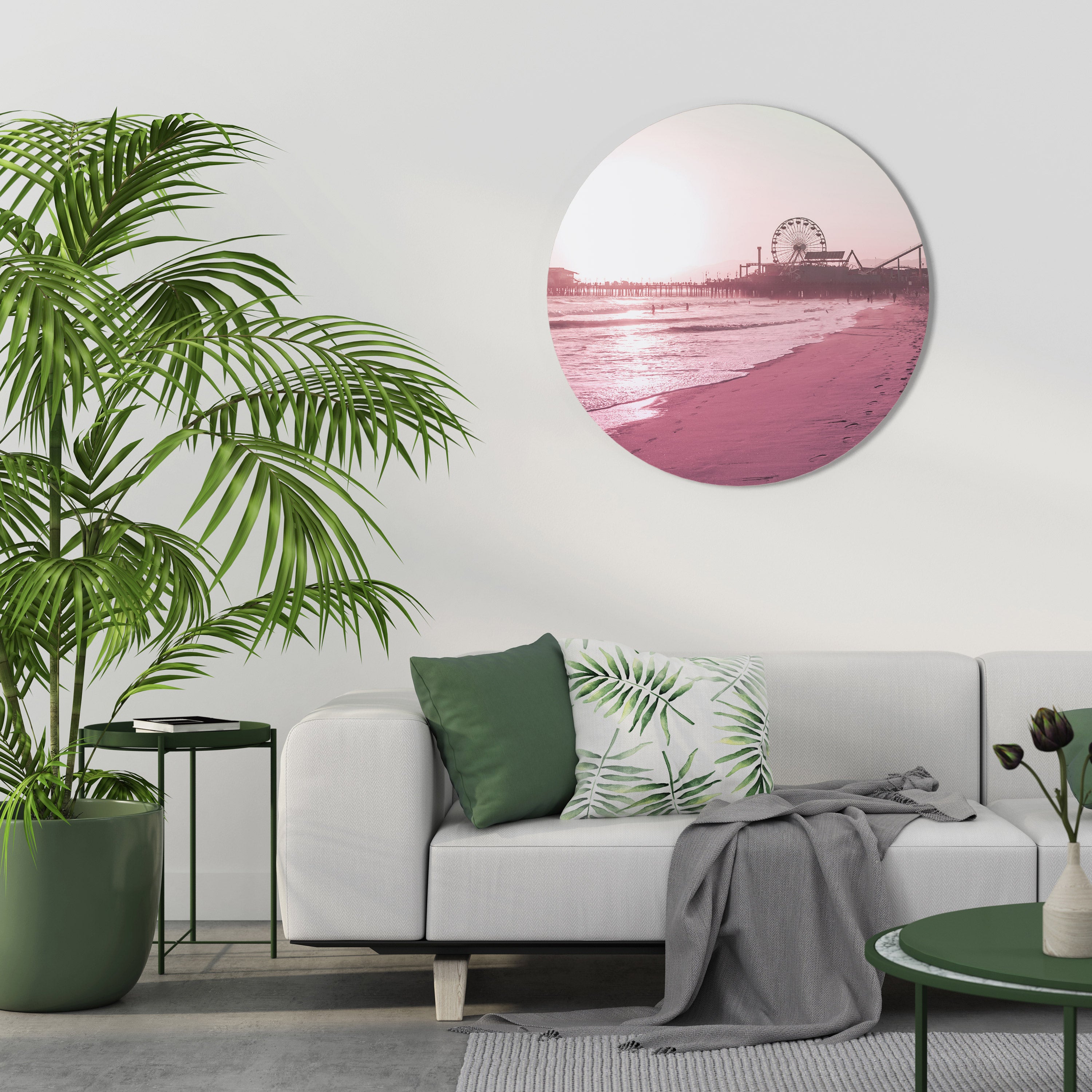 PASTEL COAST VIBES Obraz okrągły