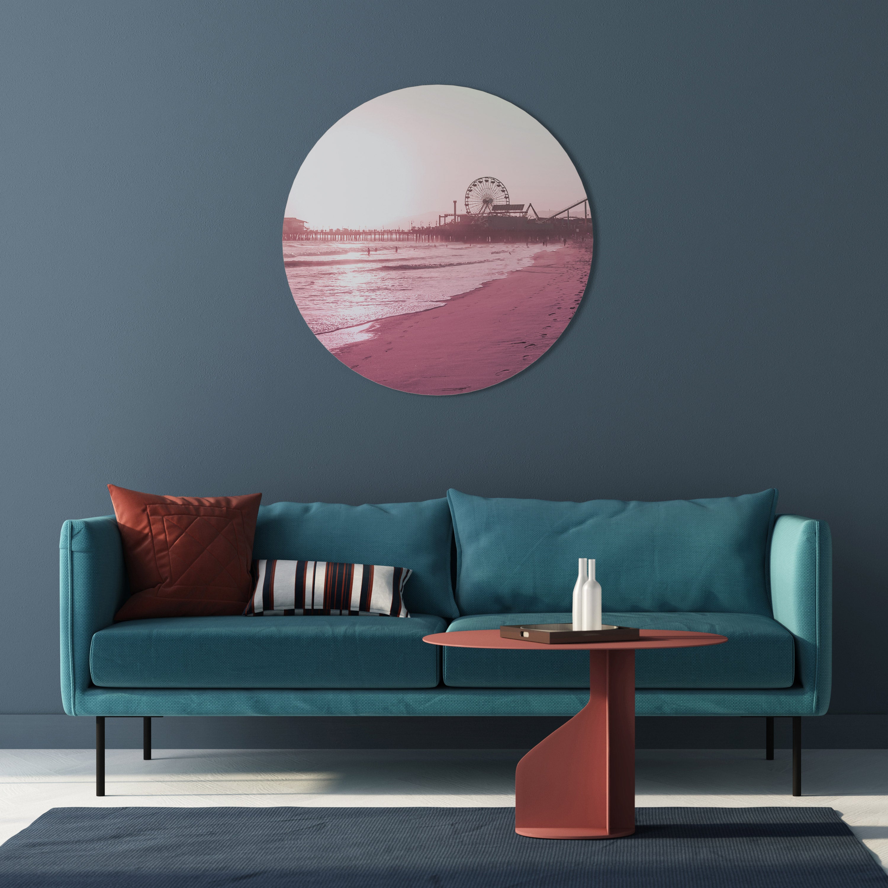 PASTEL COAST VIBES Obraz okrągły