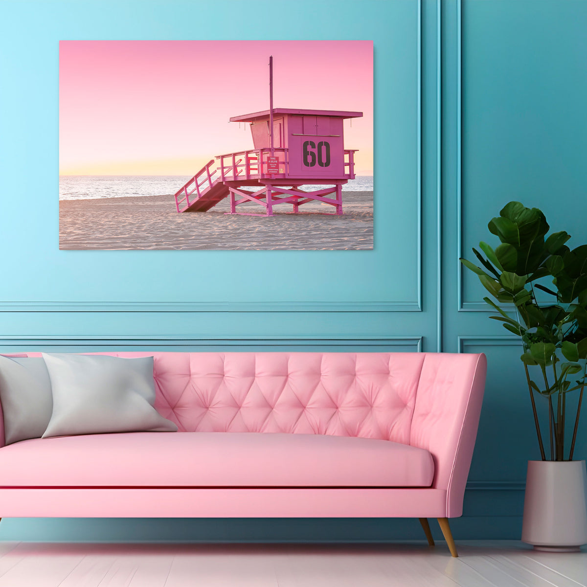 PINK PARADISE WATCH Poziomy obraz na płótnie