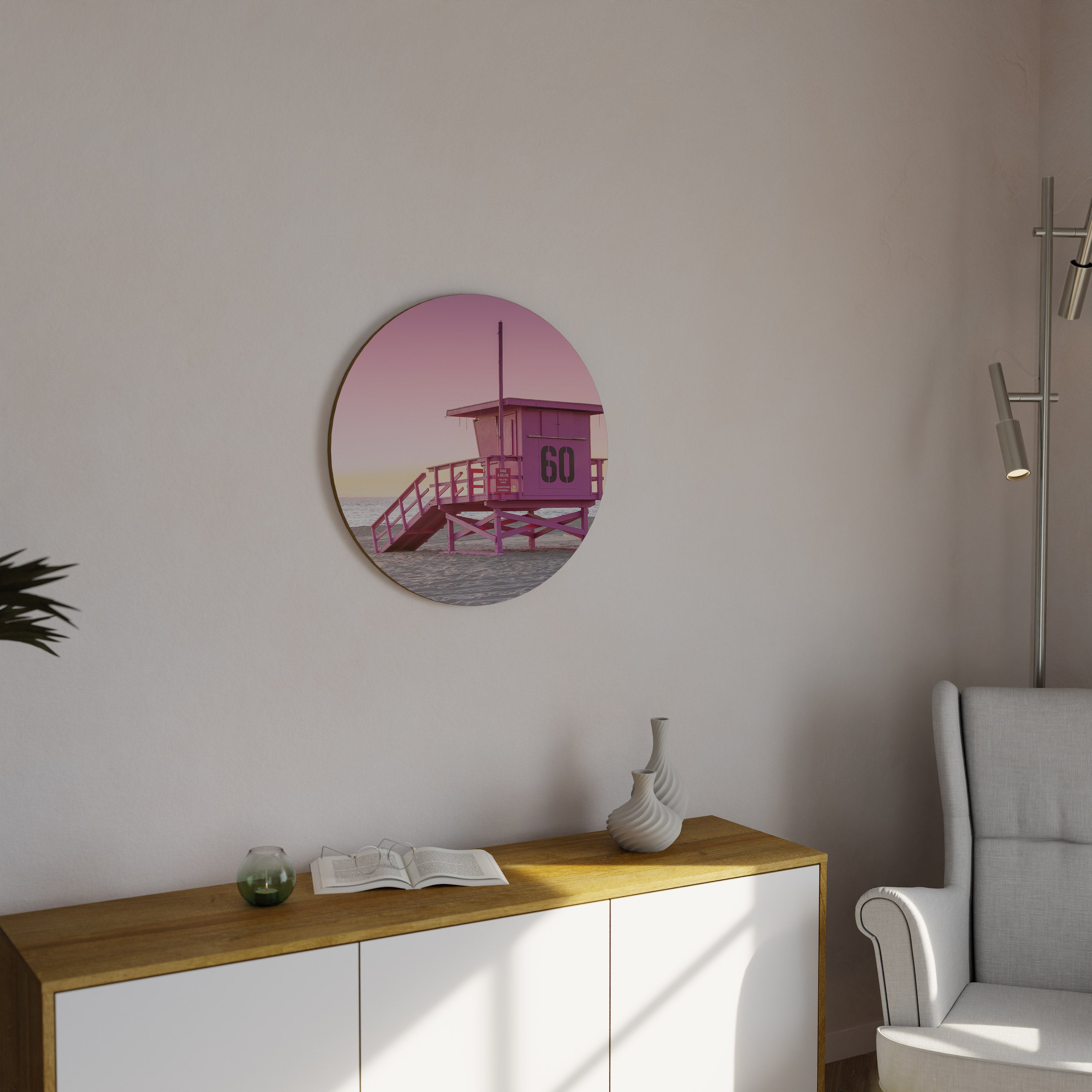 PINK PARADISE WATCH Obraz okrągły