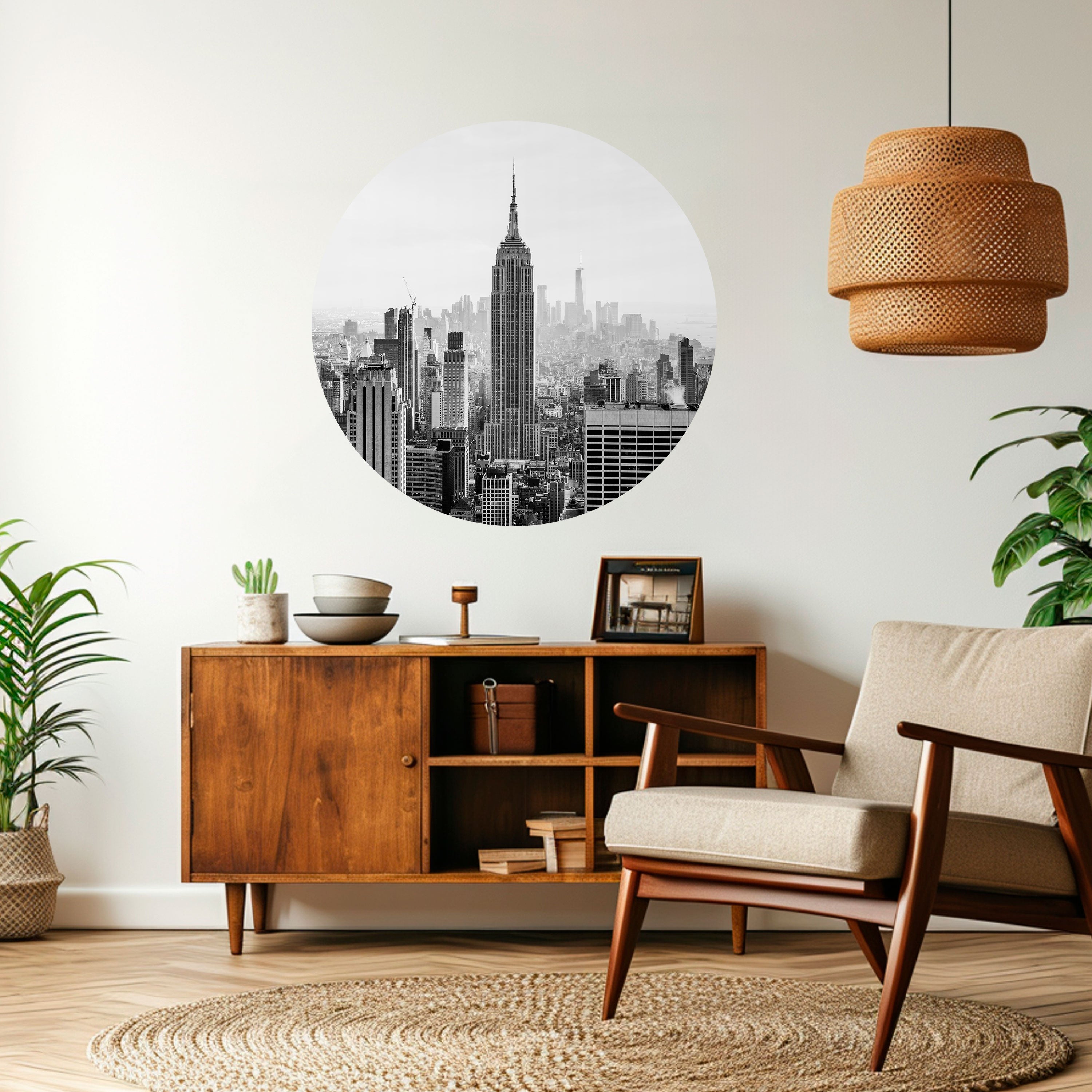 EMPIRE STATE BUILDING Naklejka okrągła