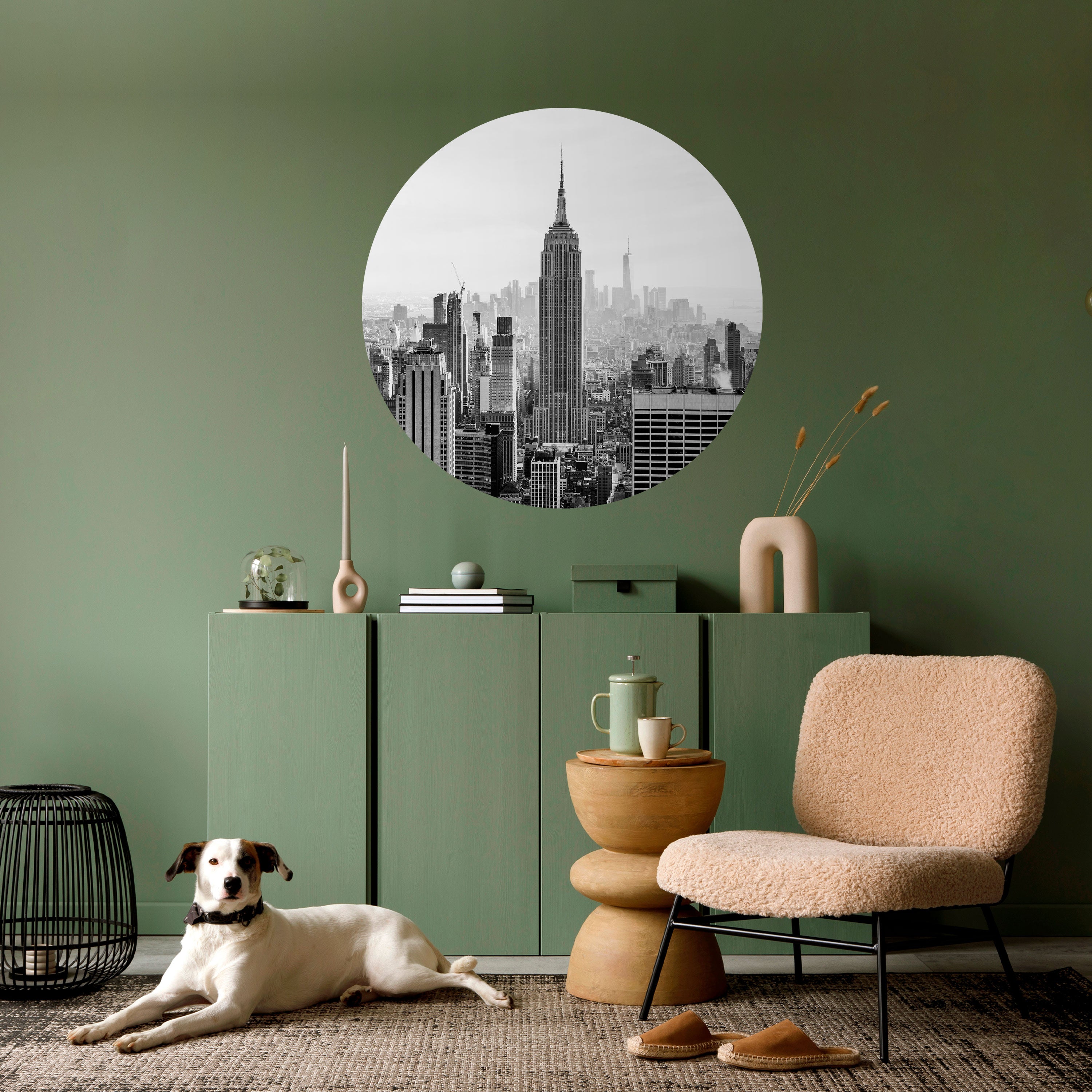 EMPIRE STATE BUILDING Naklejka okrągła