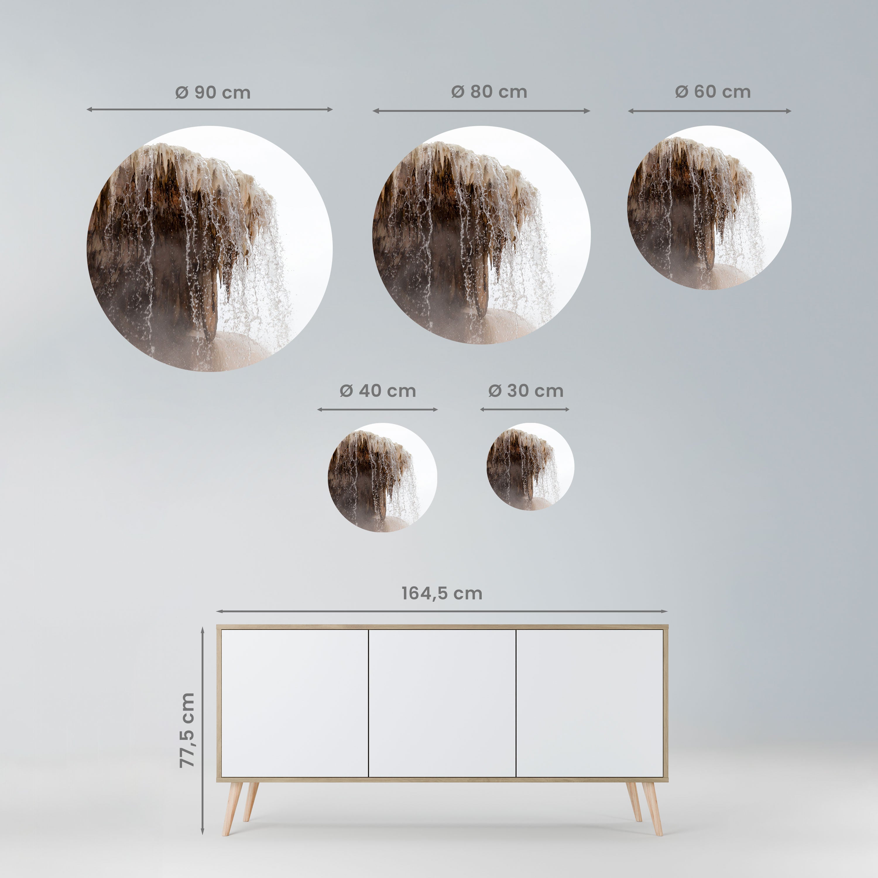 MAMMOTH HOT SPRINGS Naklejka okrągła