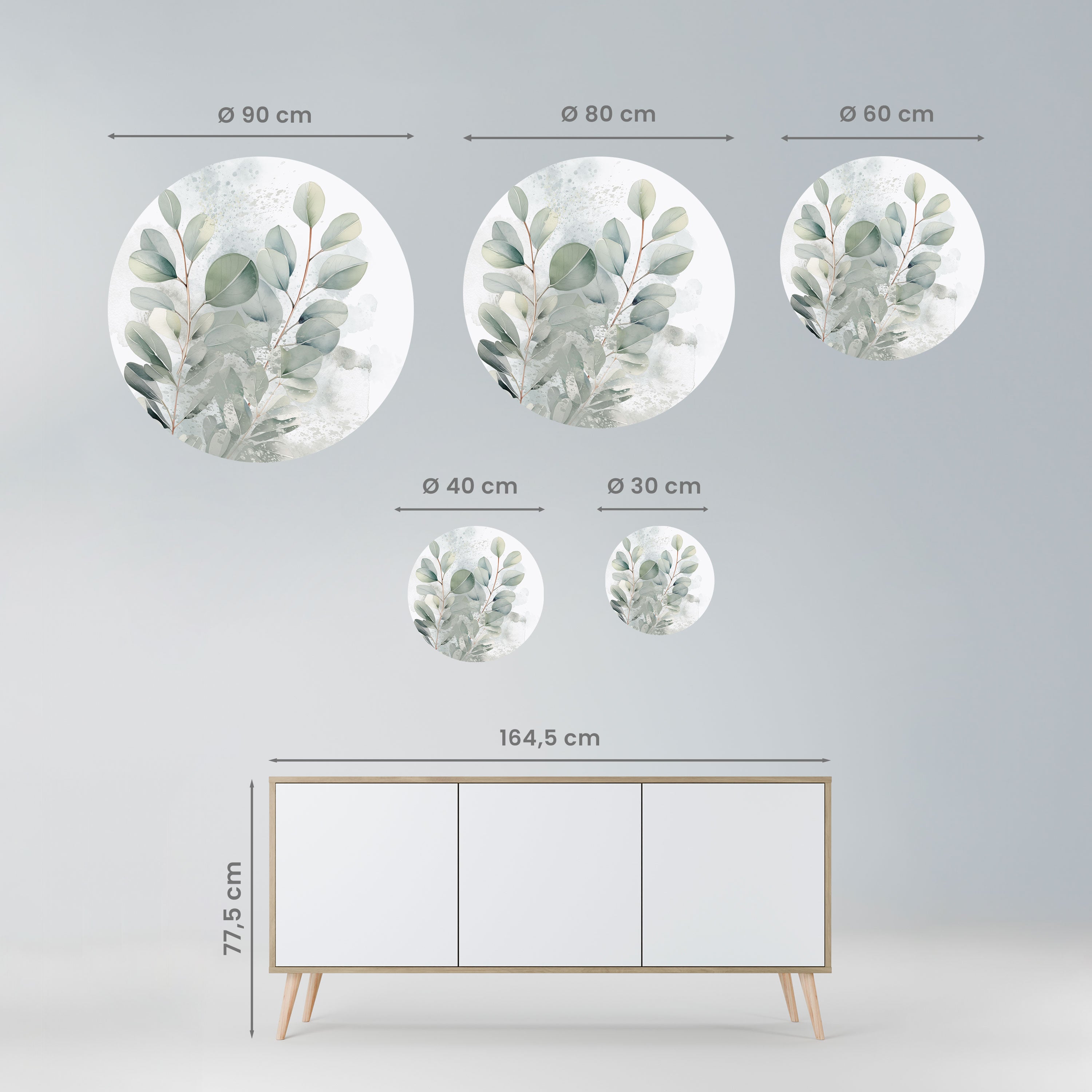 DELIGHTFUL EUCALYPTUS Naklejka okrągła