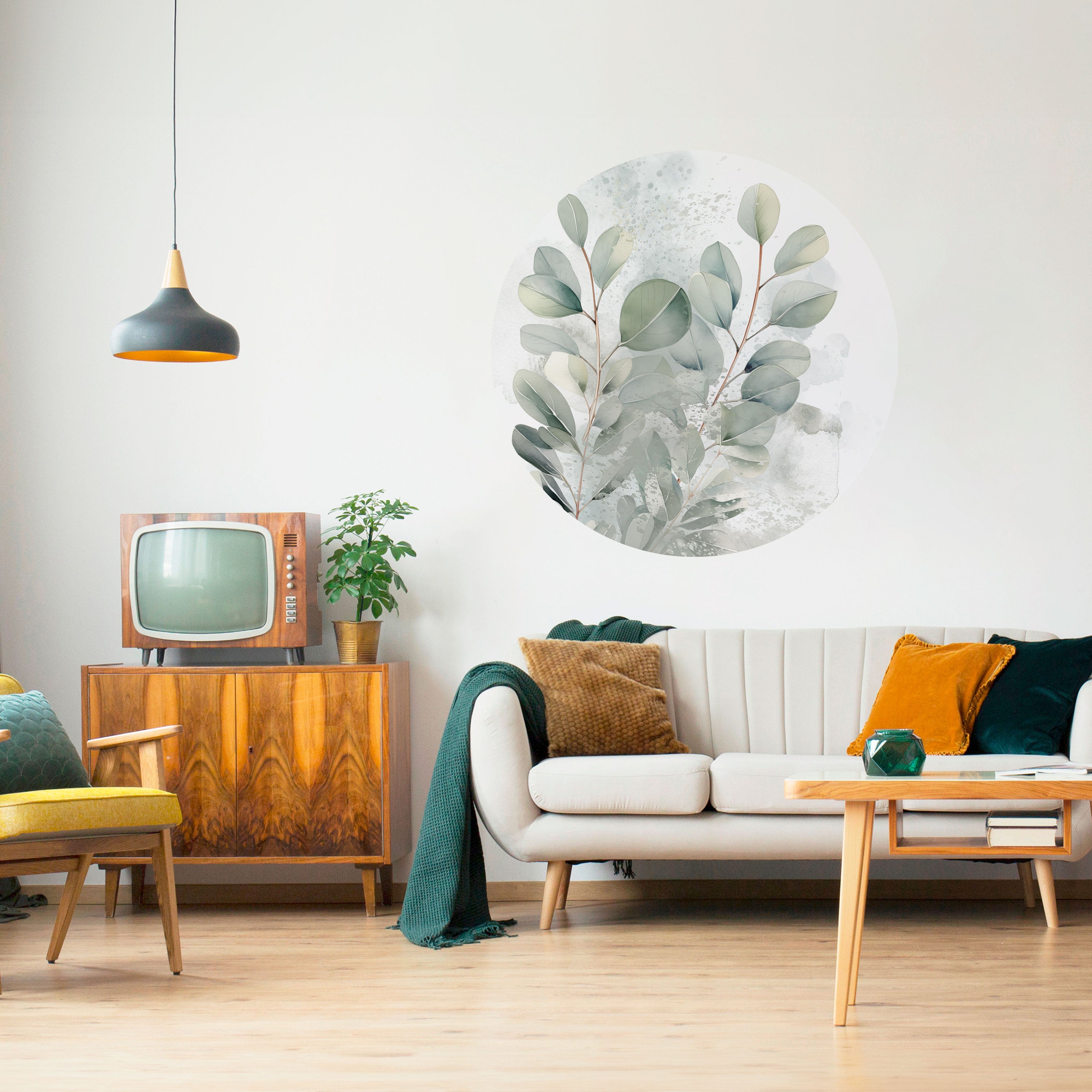 DELIGHTFUL EUCALYPTUS Naklejka okrągła