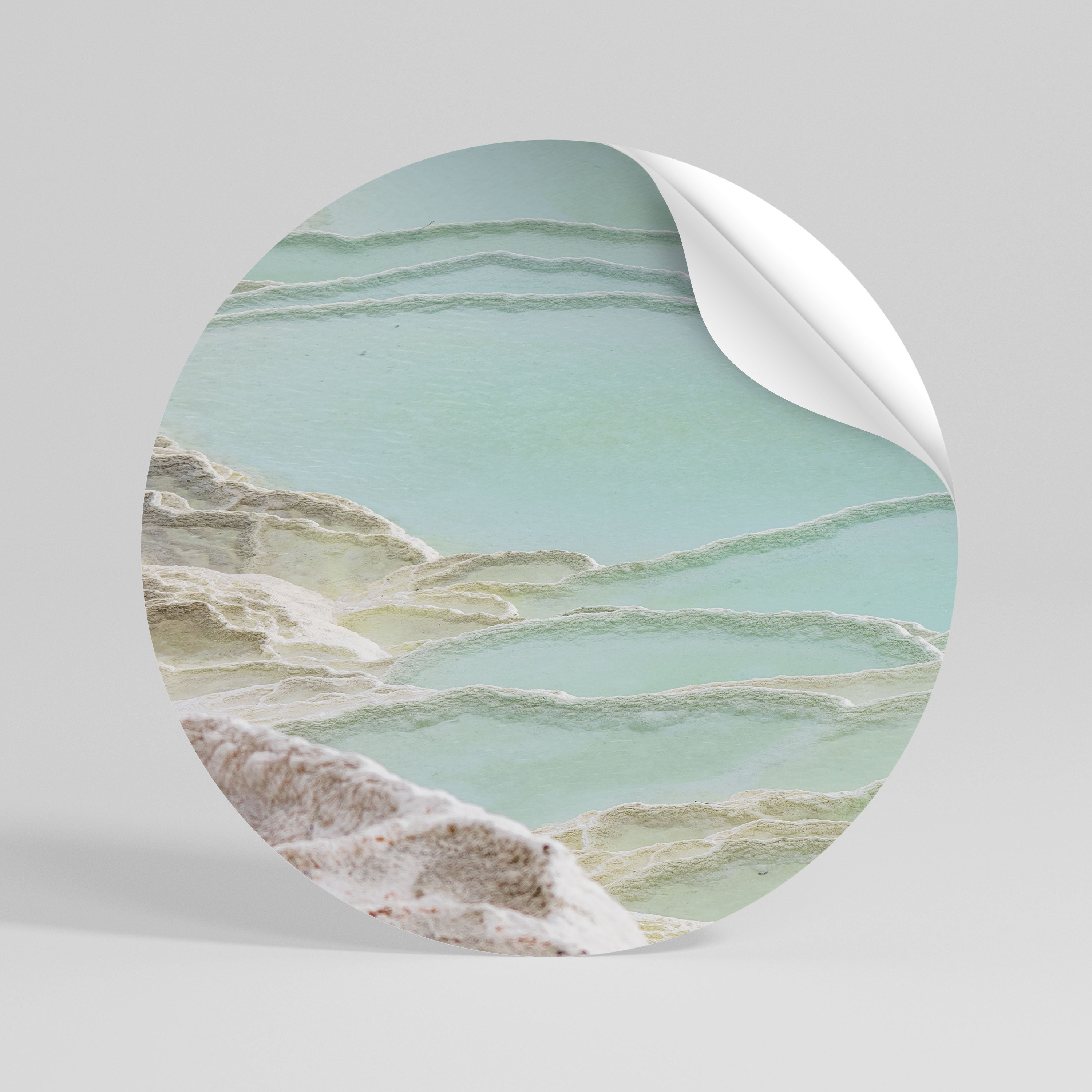 AQUAMARINE WHISPERS Naklejka - okrągła