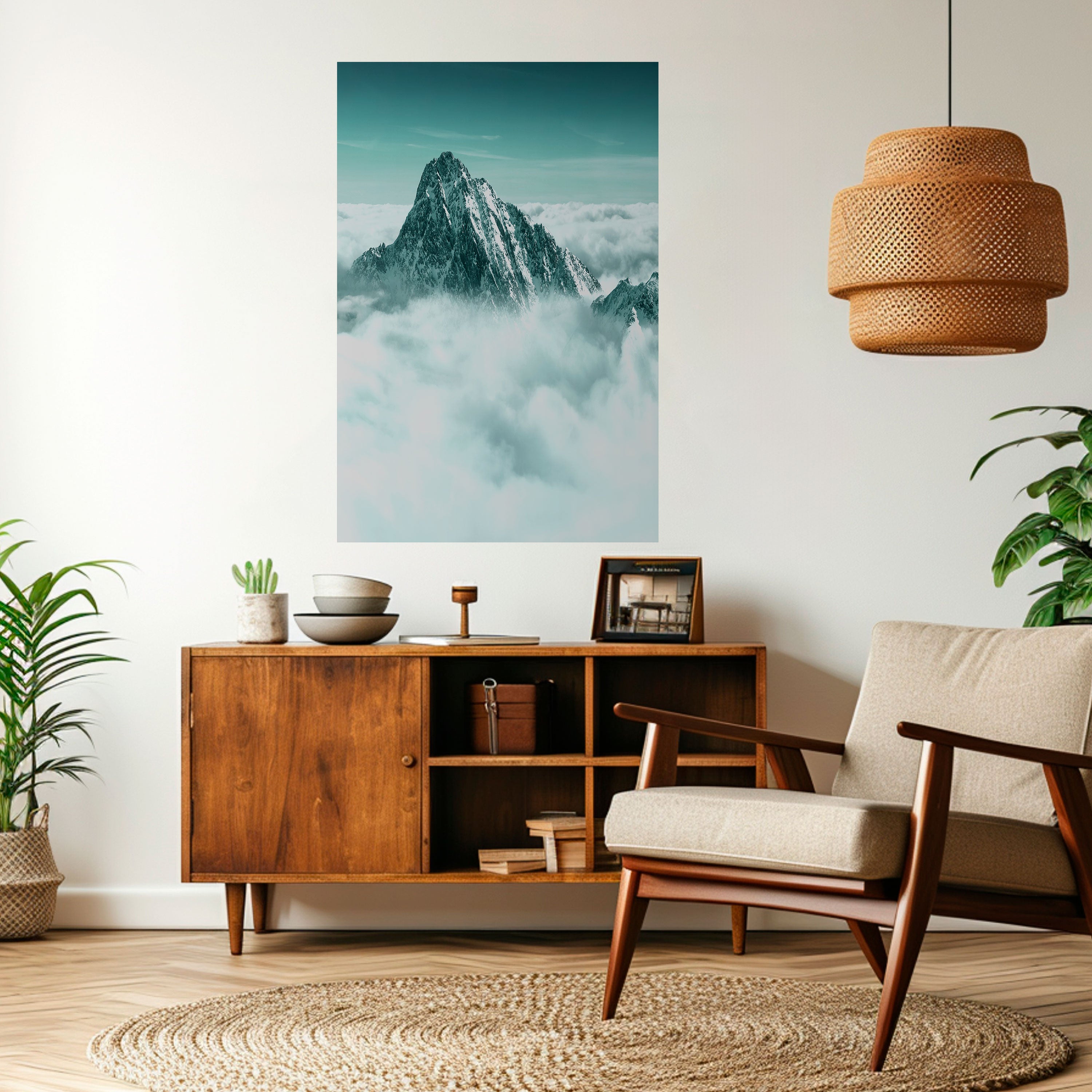 CLOUD-KISSED PEAK Naklejka/Plakat pionowy