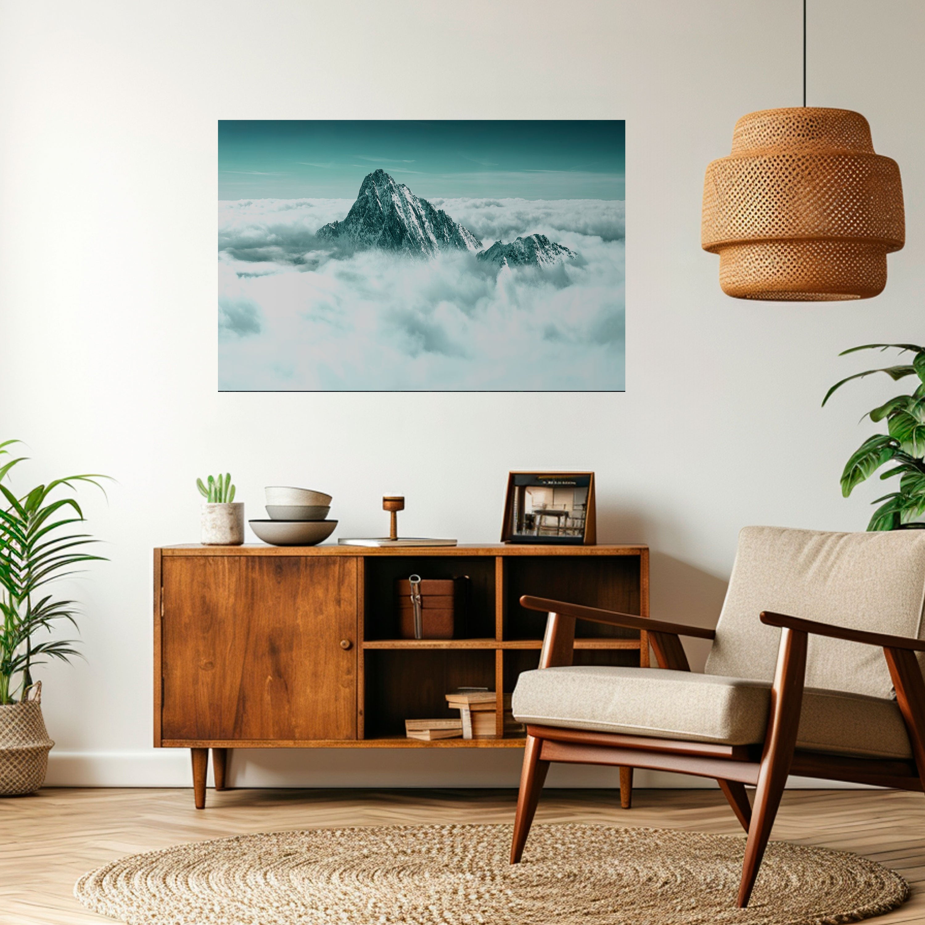 CLOUD-KISSED PEAK Naklejka/Plakat poziomy