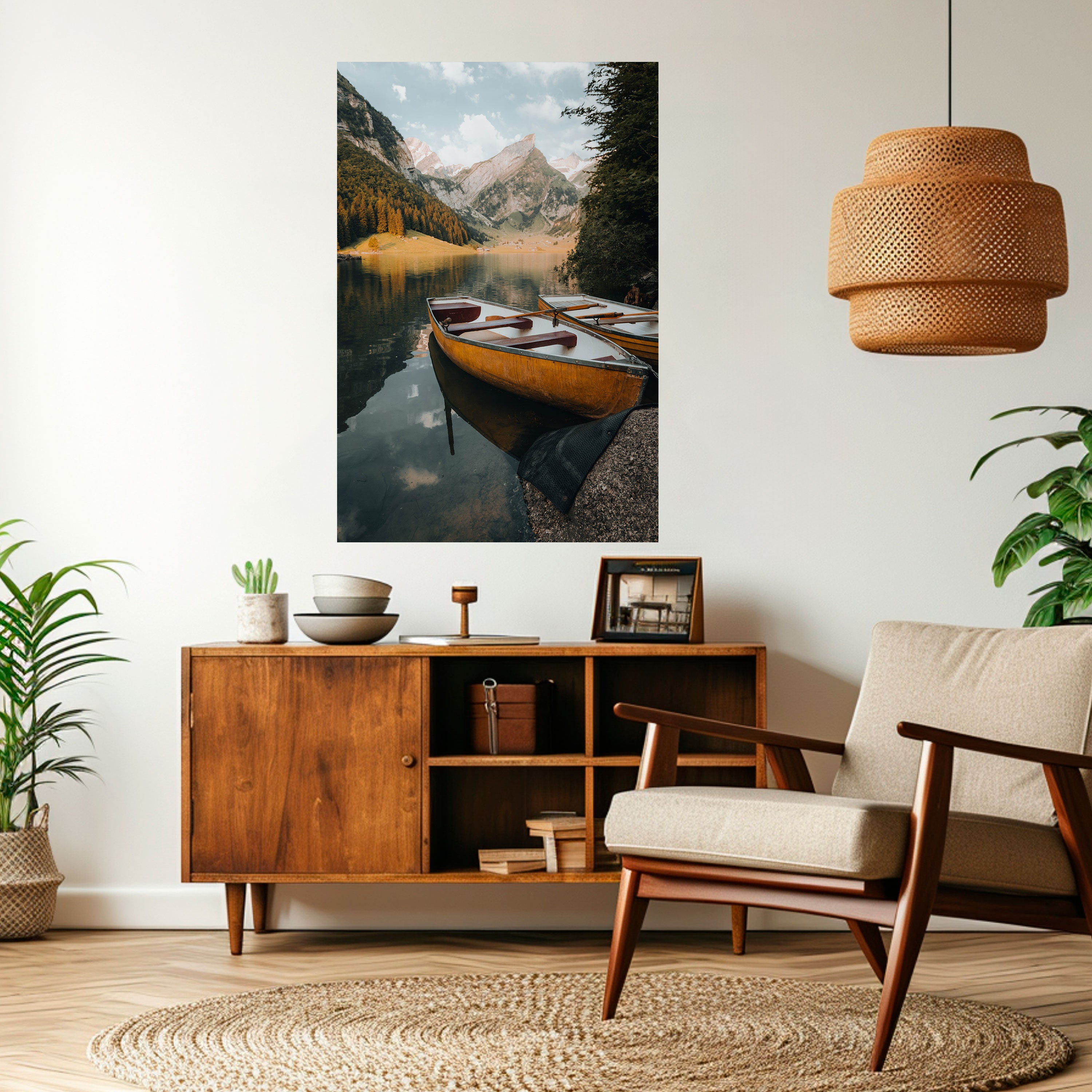 TRANQUIL LAKE JOURNEY Naklejka/Plakat pionowy