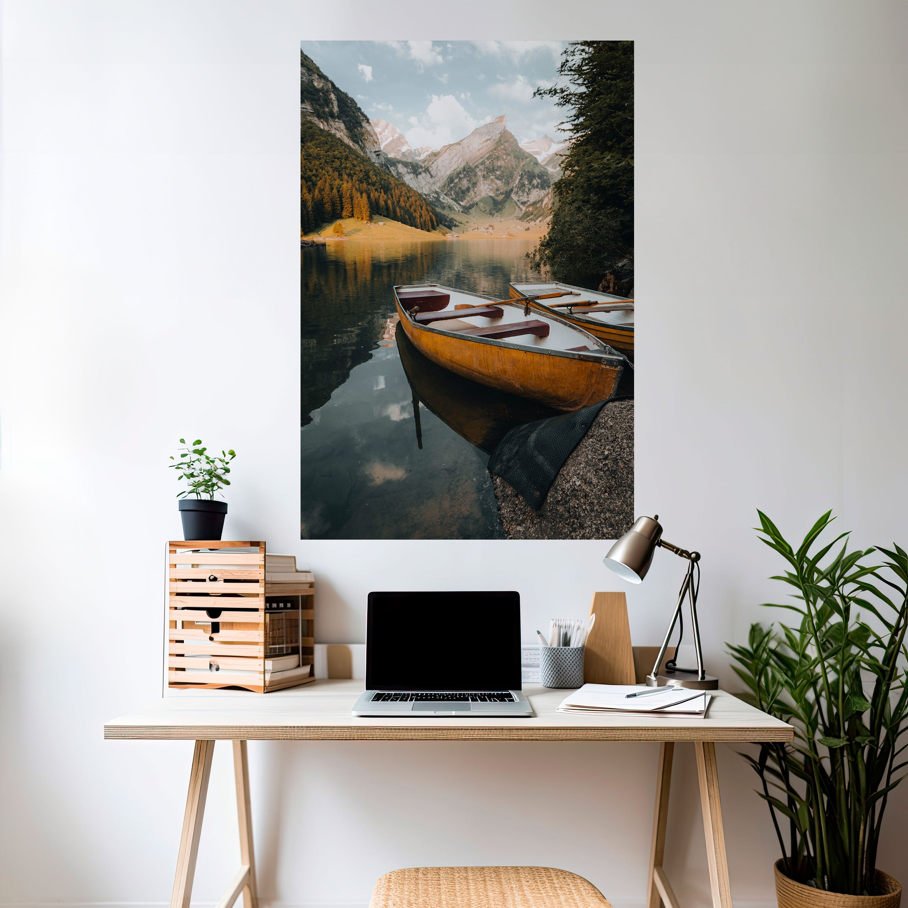 TRANQUIL LAKE JOURNEY Naklejka/Plakat pionowy