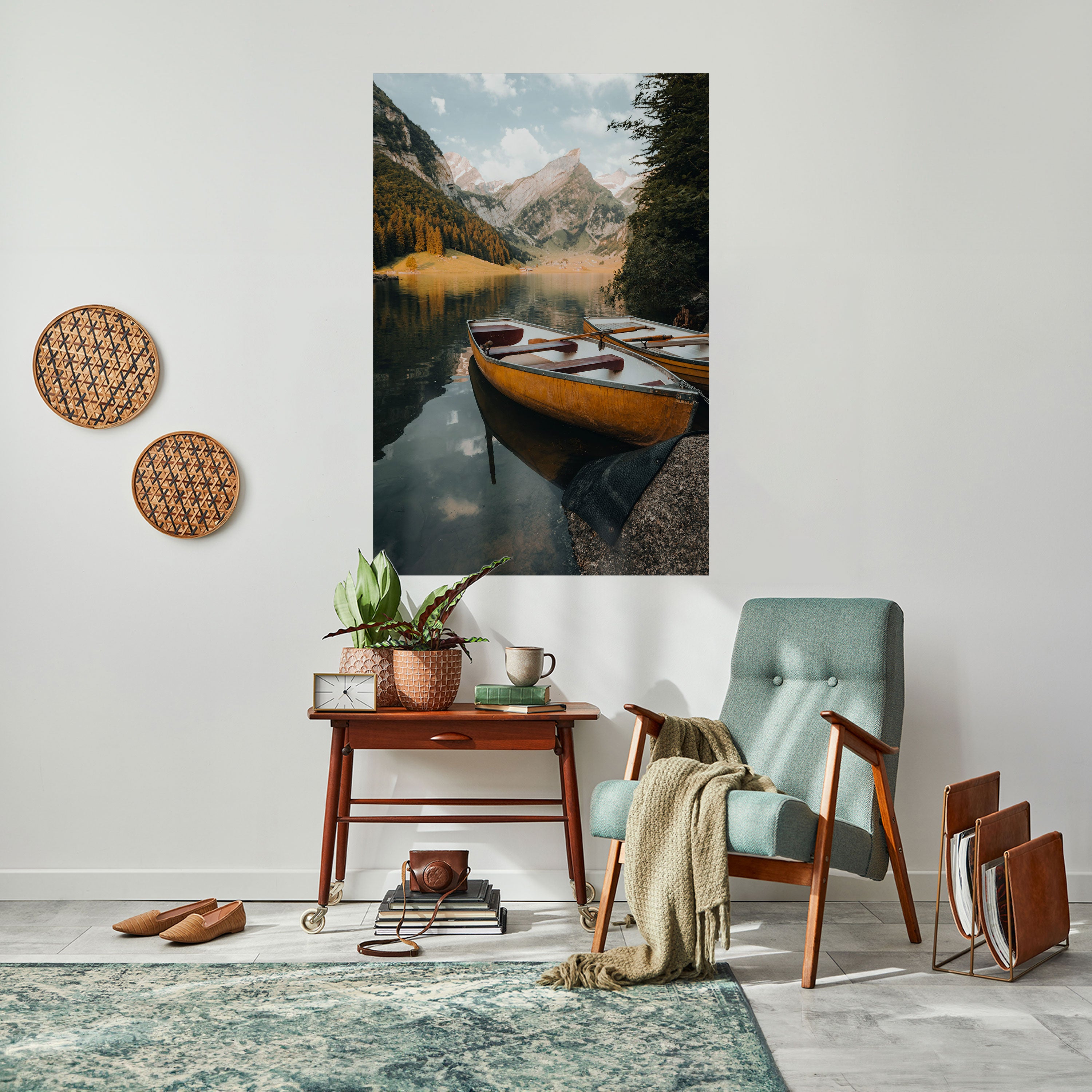 TRANQUIL LAKE JOURNEY Naklejka/Plakat pionowy