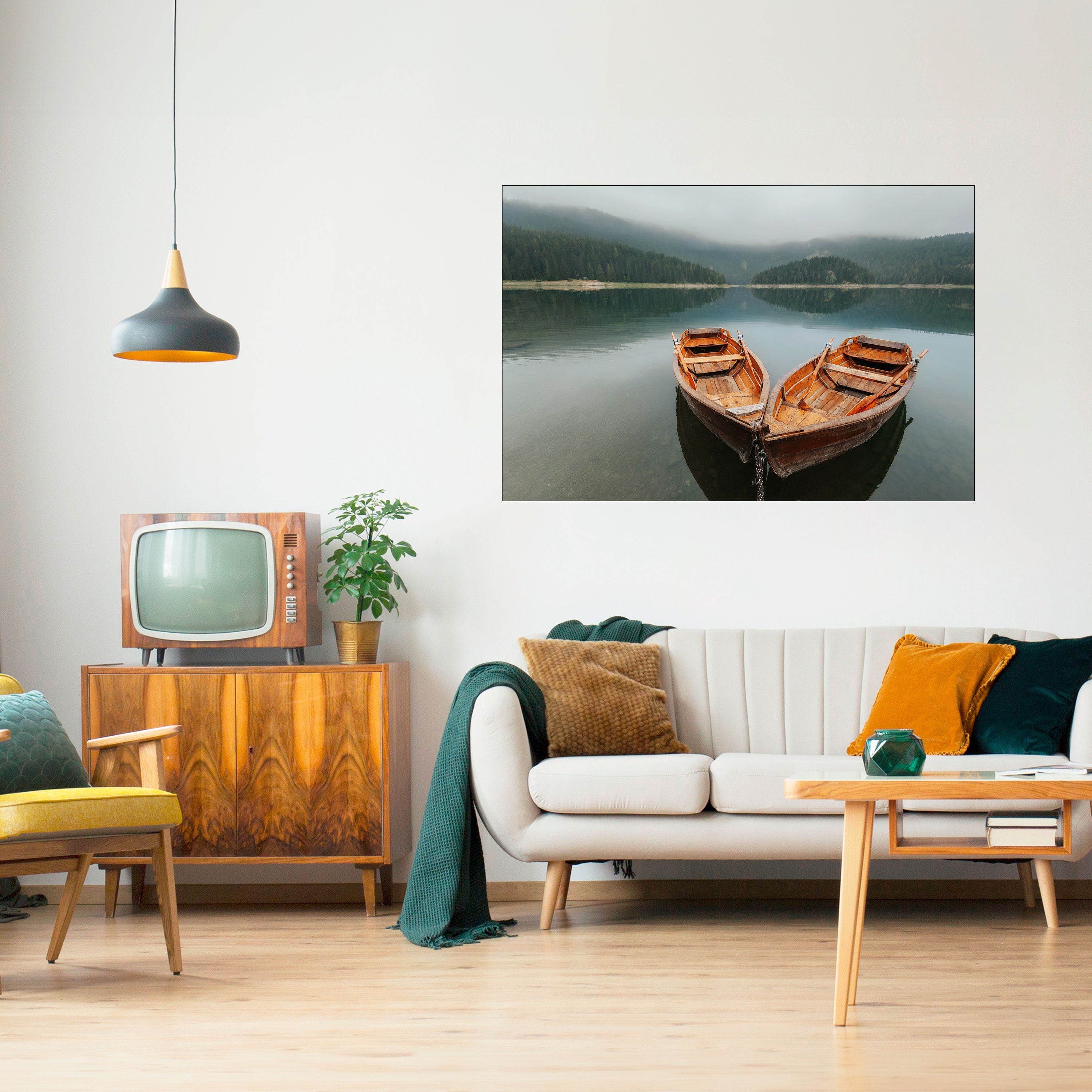 HARMONY OF BOATS Naklejka/Plakat poziomy