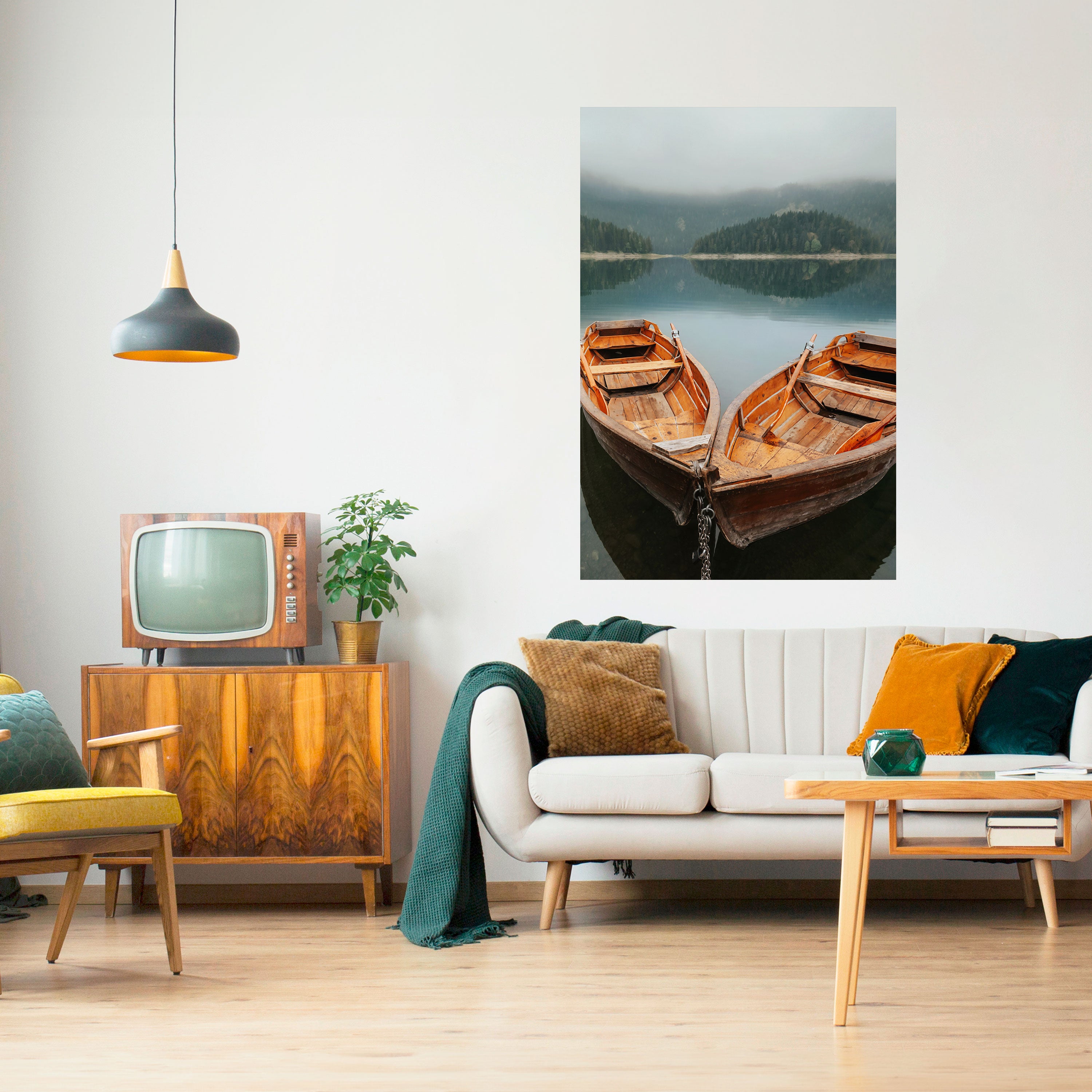 HARMONY OF BOATS Naklejka/Plakat pionowy