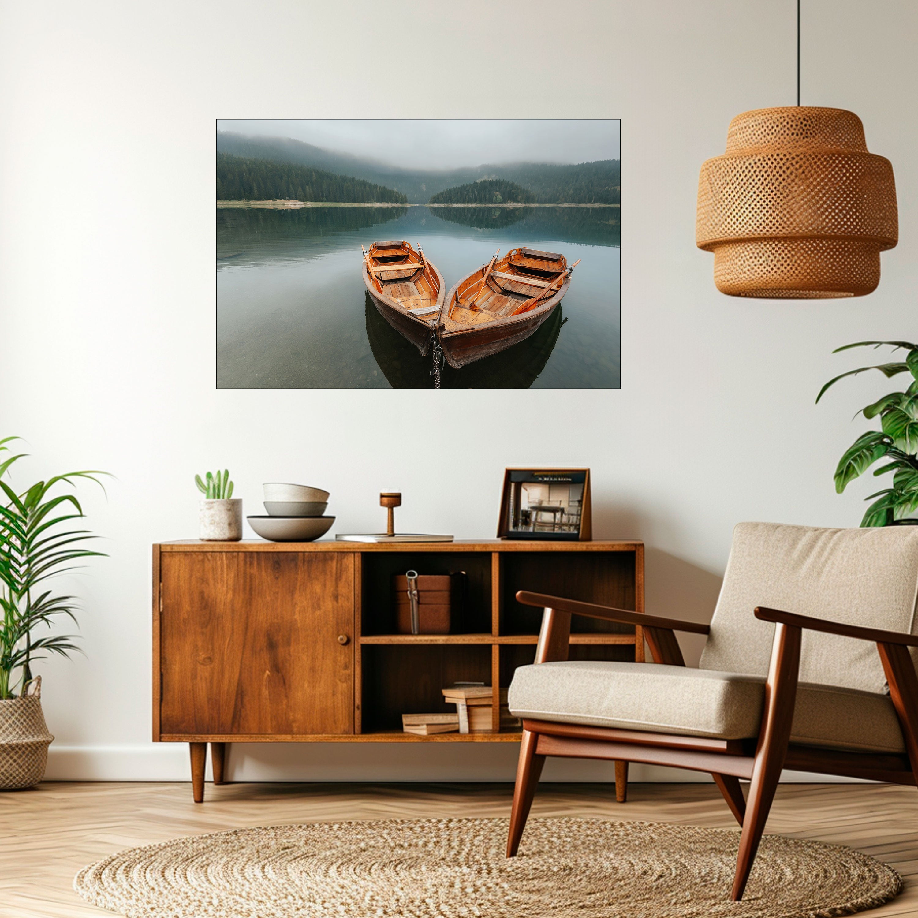 HARMONY OF BOATS Naklejka/Plakat poziomy