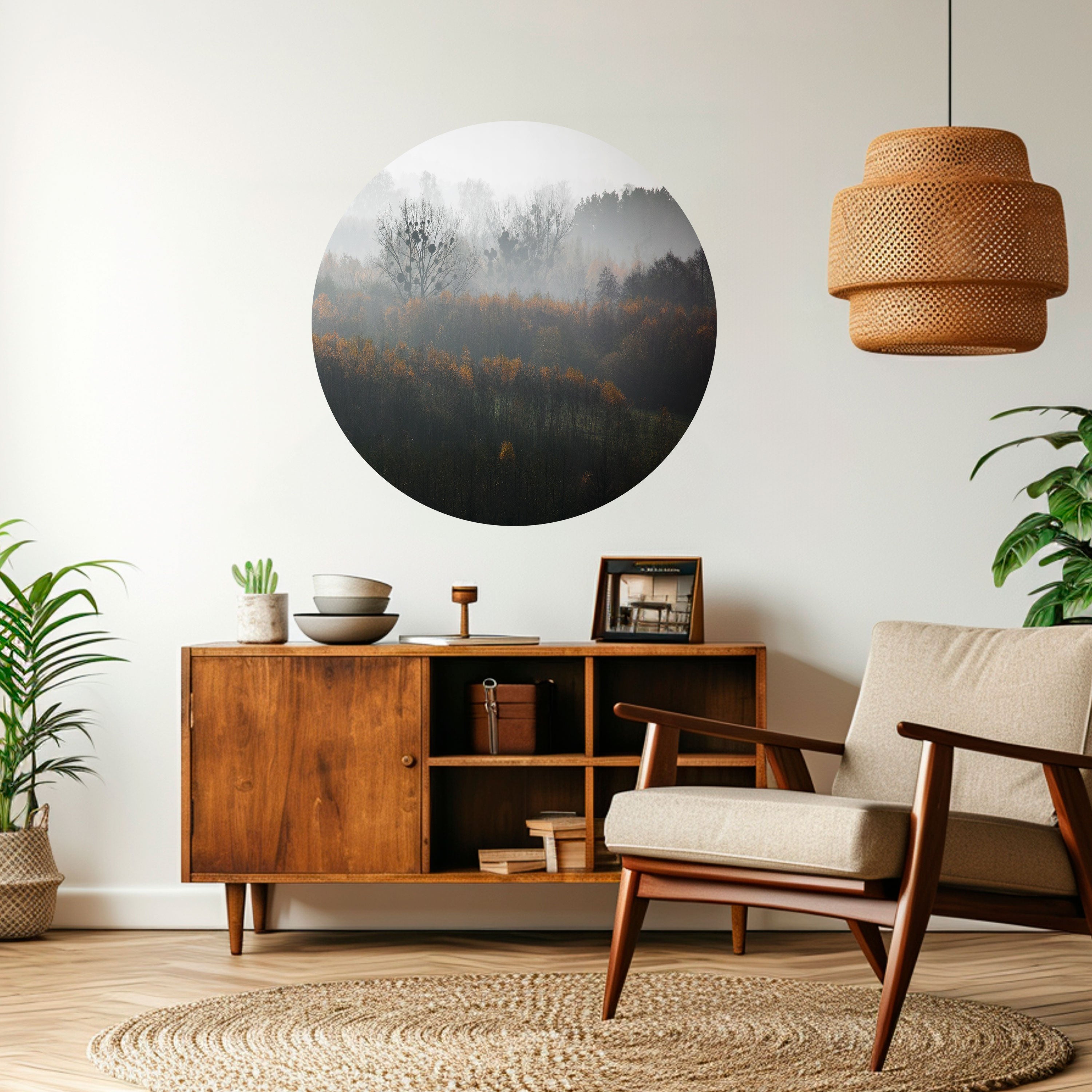 AUTUMNAL HAZE Naklejka okrągła