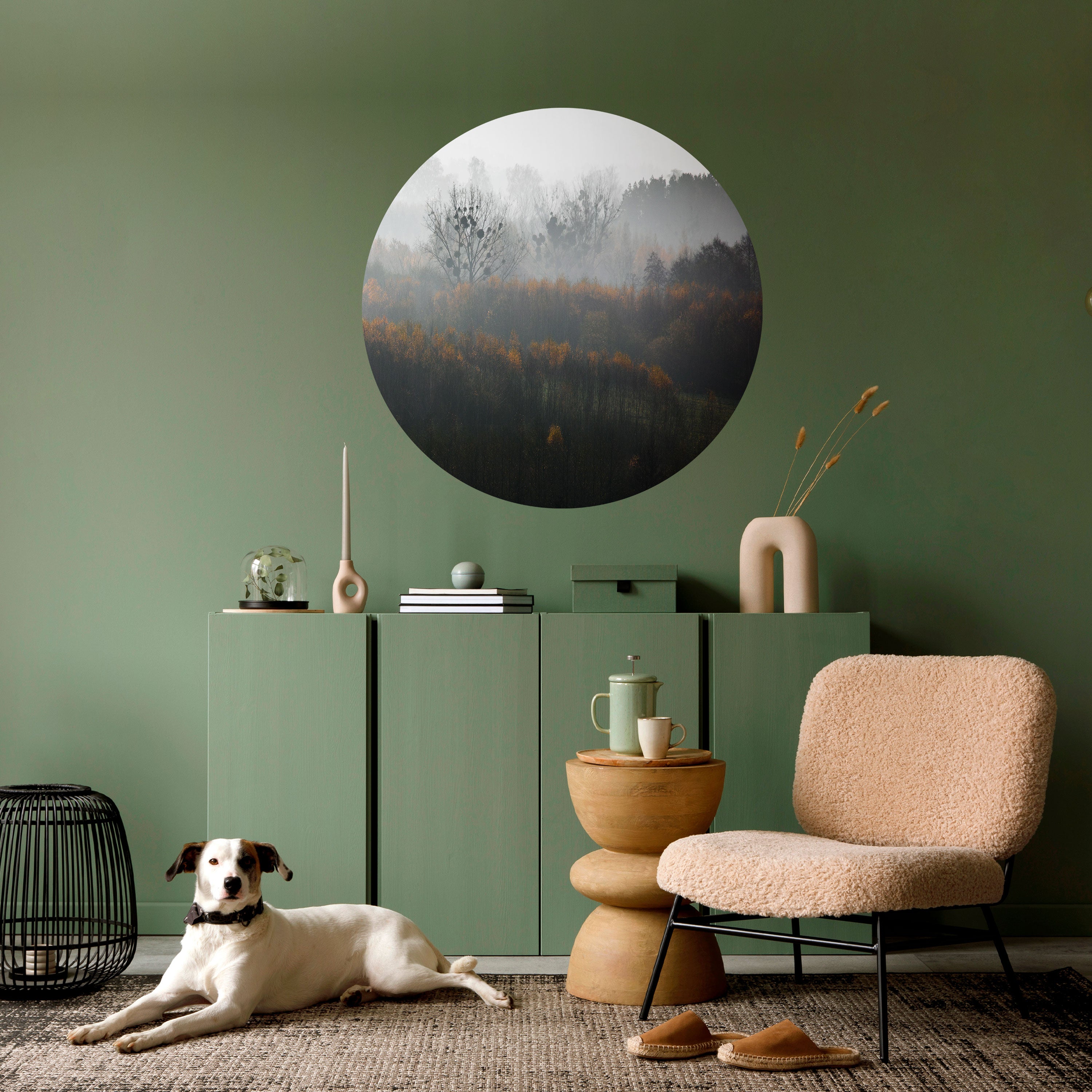 AUTUMNAL HAZE Naklejka okrągła