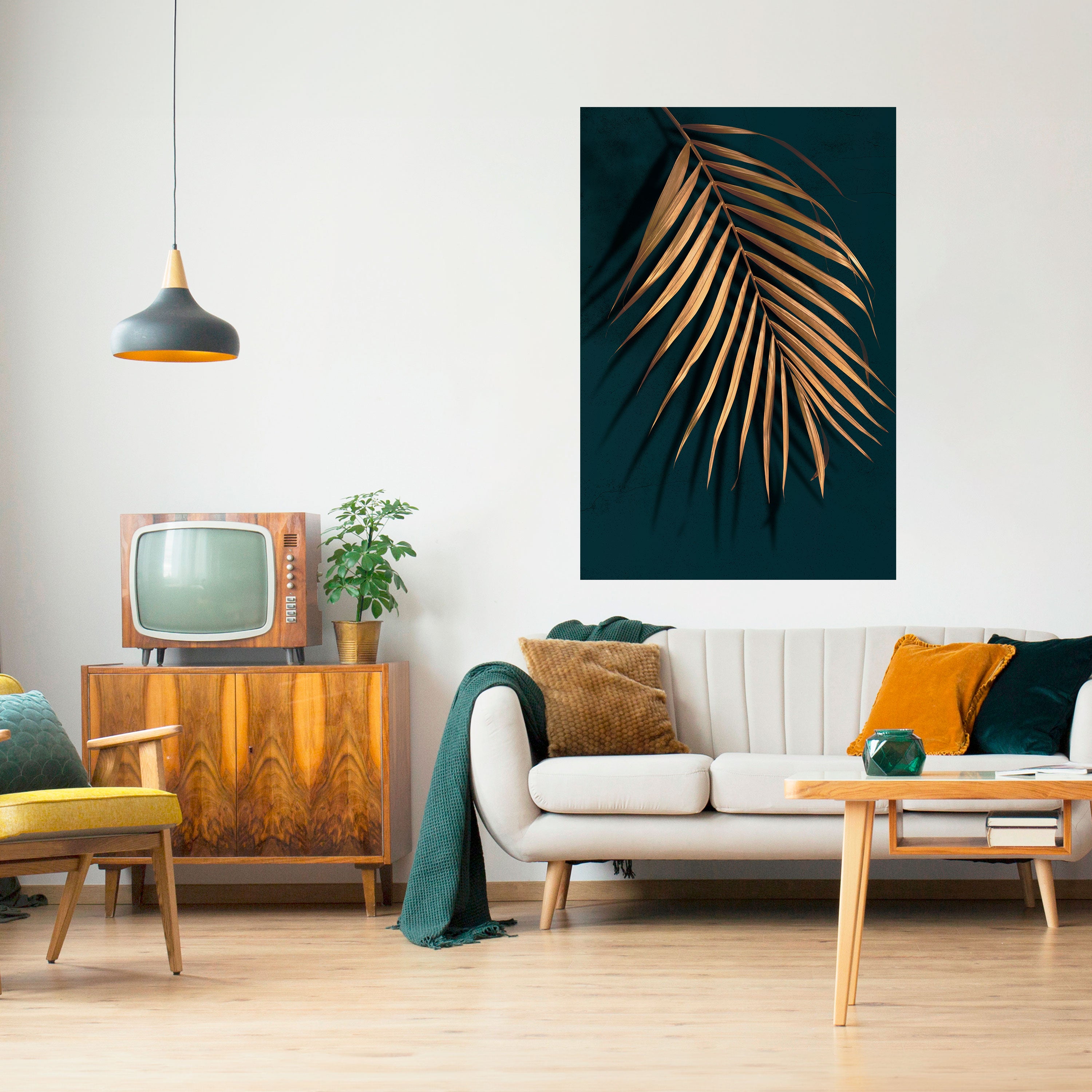 GOLDEN PALM WHISPERS Naklejka/Plakat pionowy