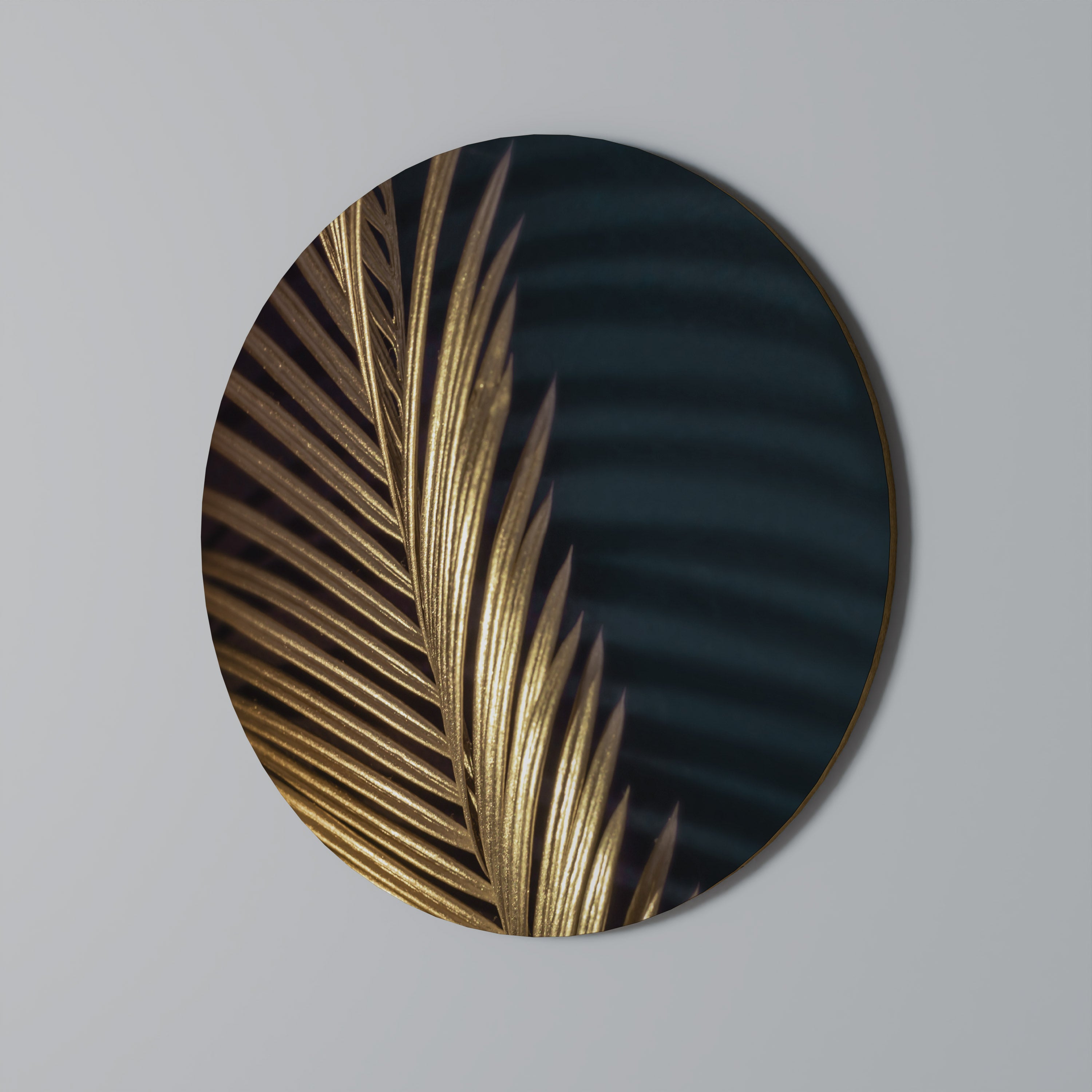 LUXE LEAF DANCE Obraz okrągły