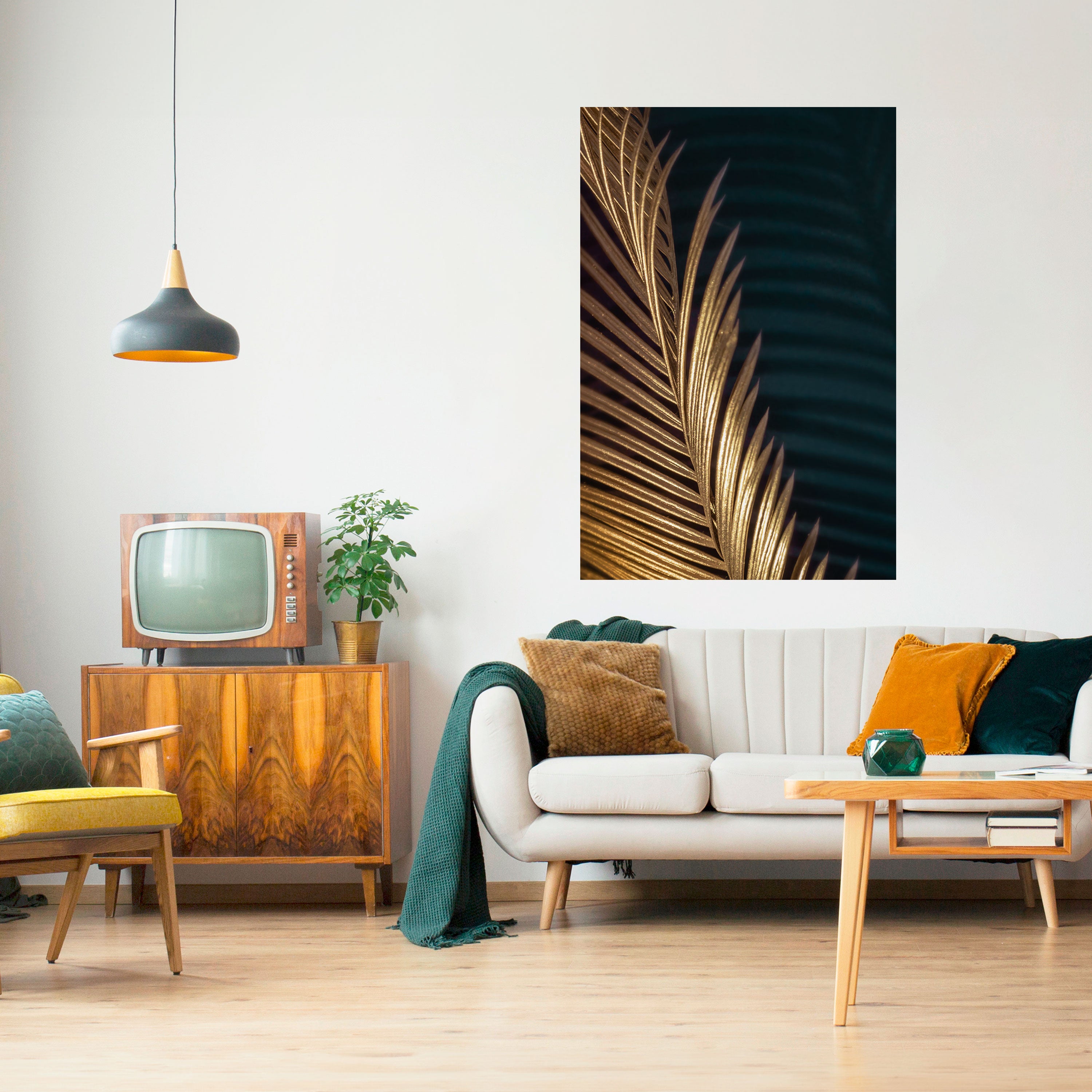 LUXE LEAF DANCE Naklejka/Plakat pionowy