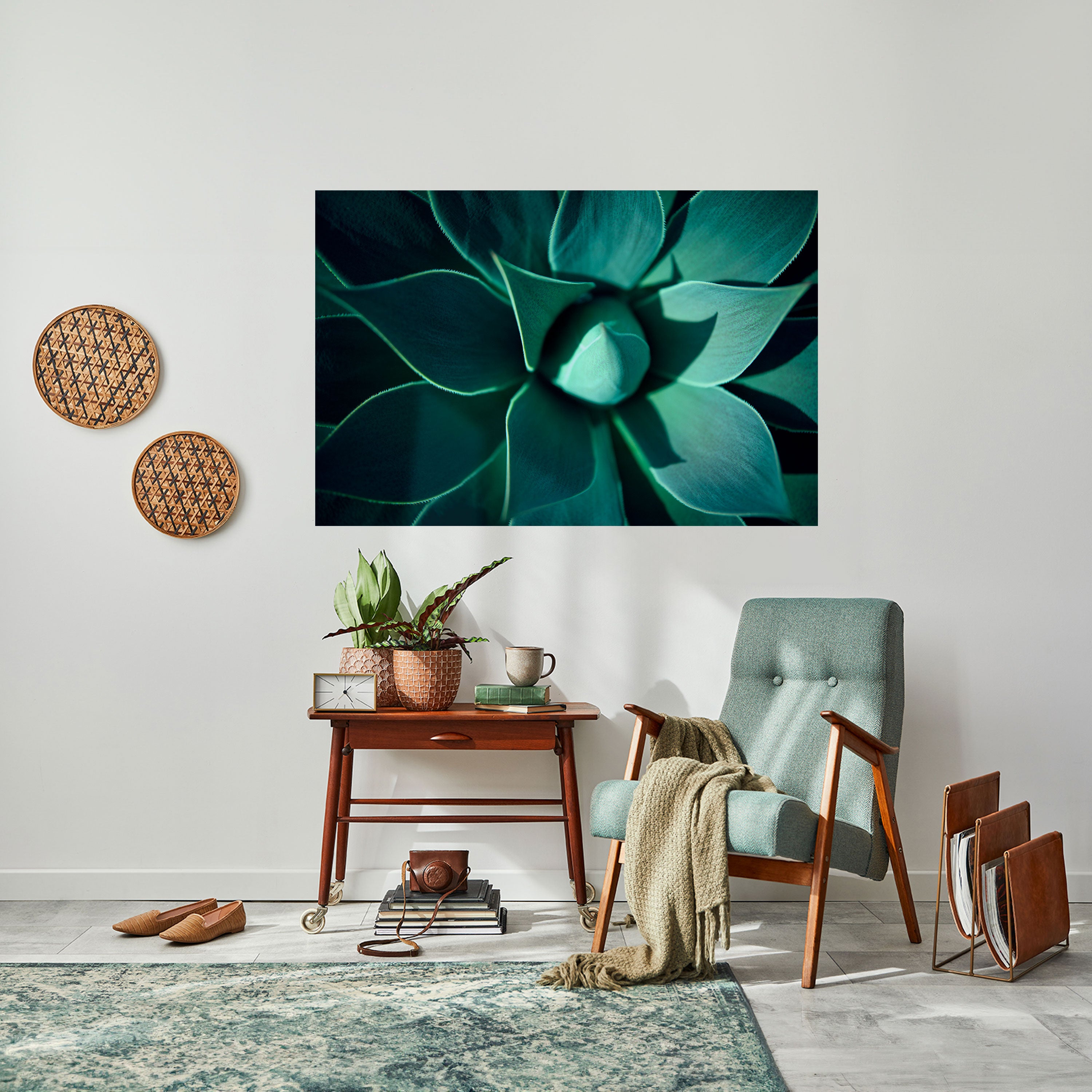 MYSTICAL GREEN WHORL Naklejka/Plakat poziomy