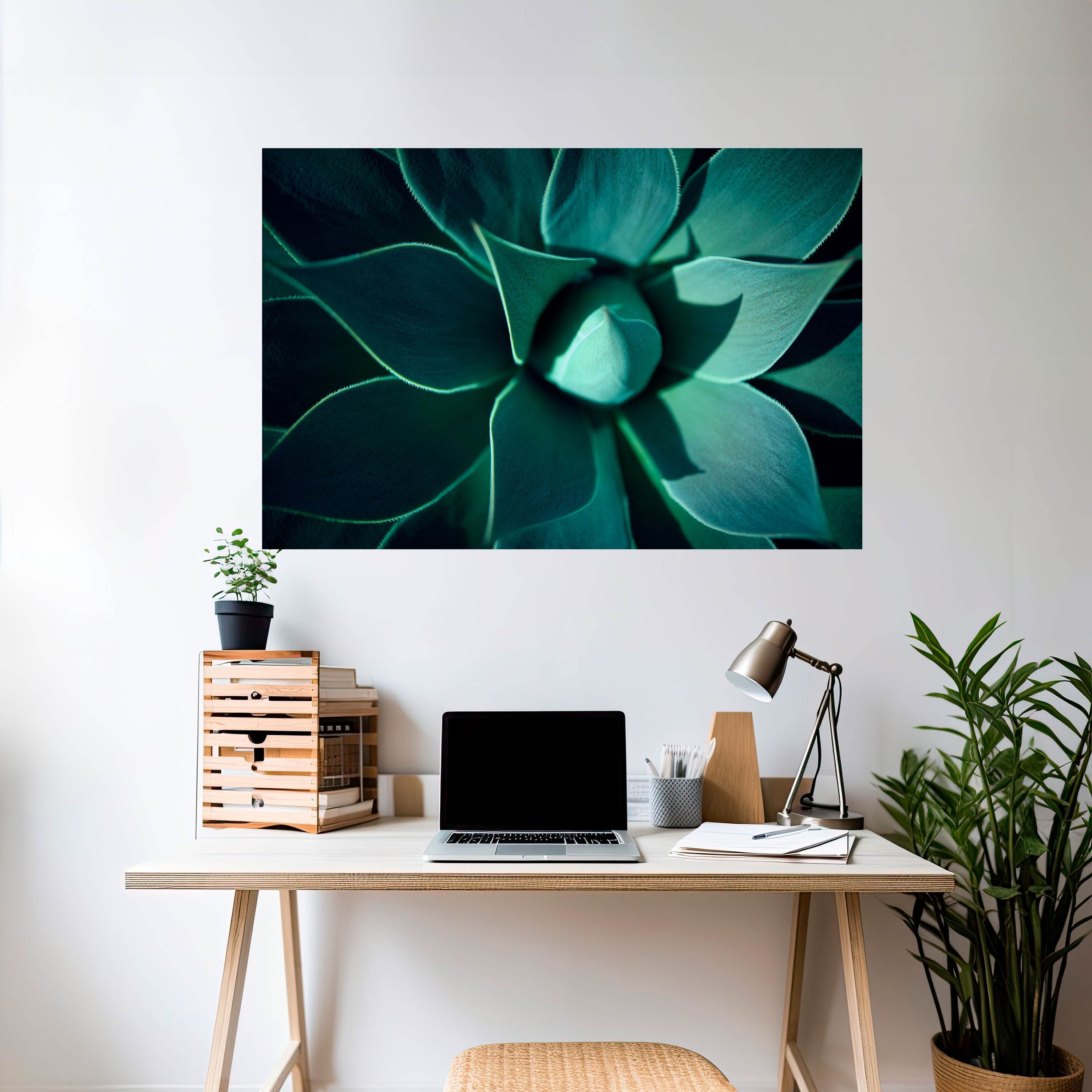 MYSTICAL GREEN WHORL Naklejka/Plakat poziomy
