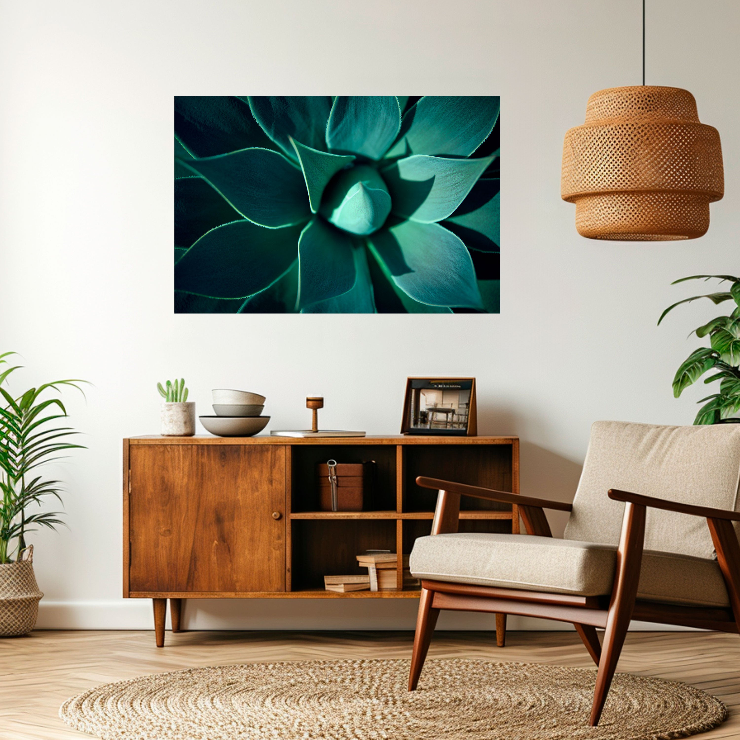 MYSTICAL GREEN WHORL Naklejka/Plakat poziomy