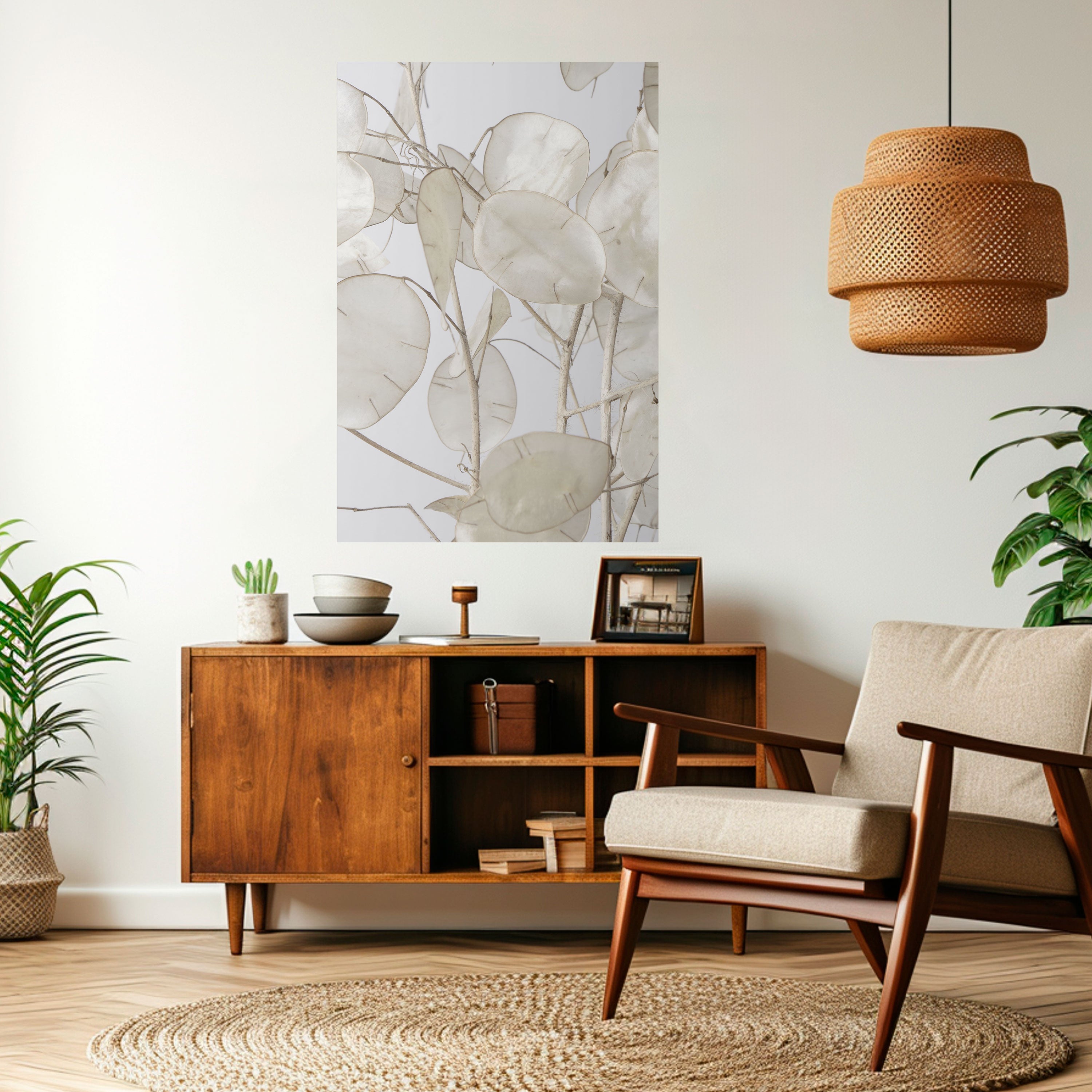SILKY FOLIAGE WHISPERS Naklejka/Plakat pionowy