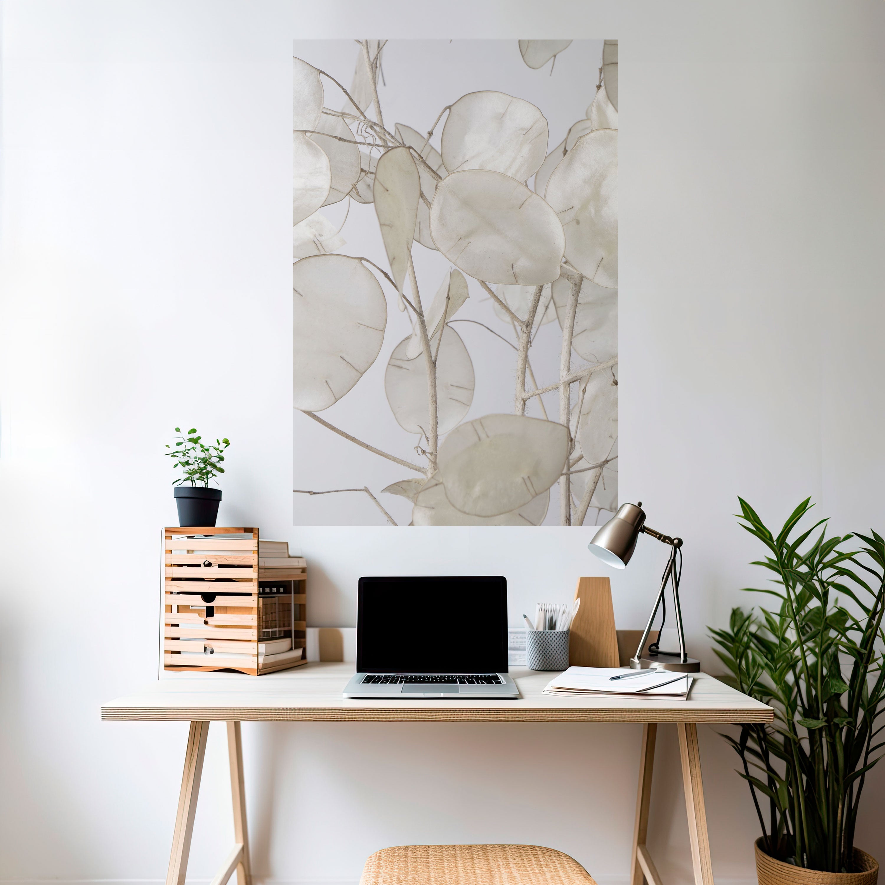 SILKY FOLIAGE WHISPERS Naklejka/Plakat pionowy