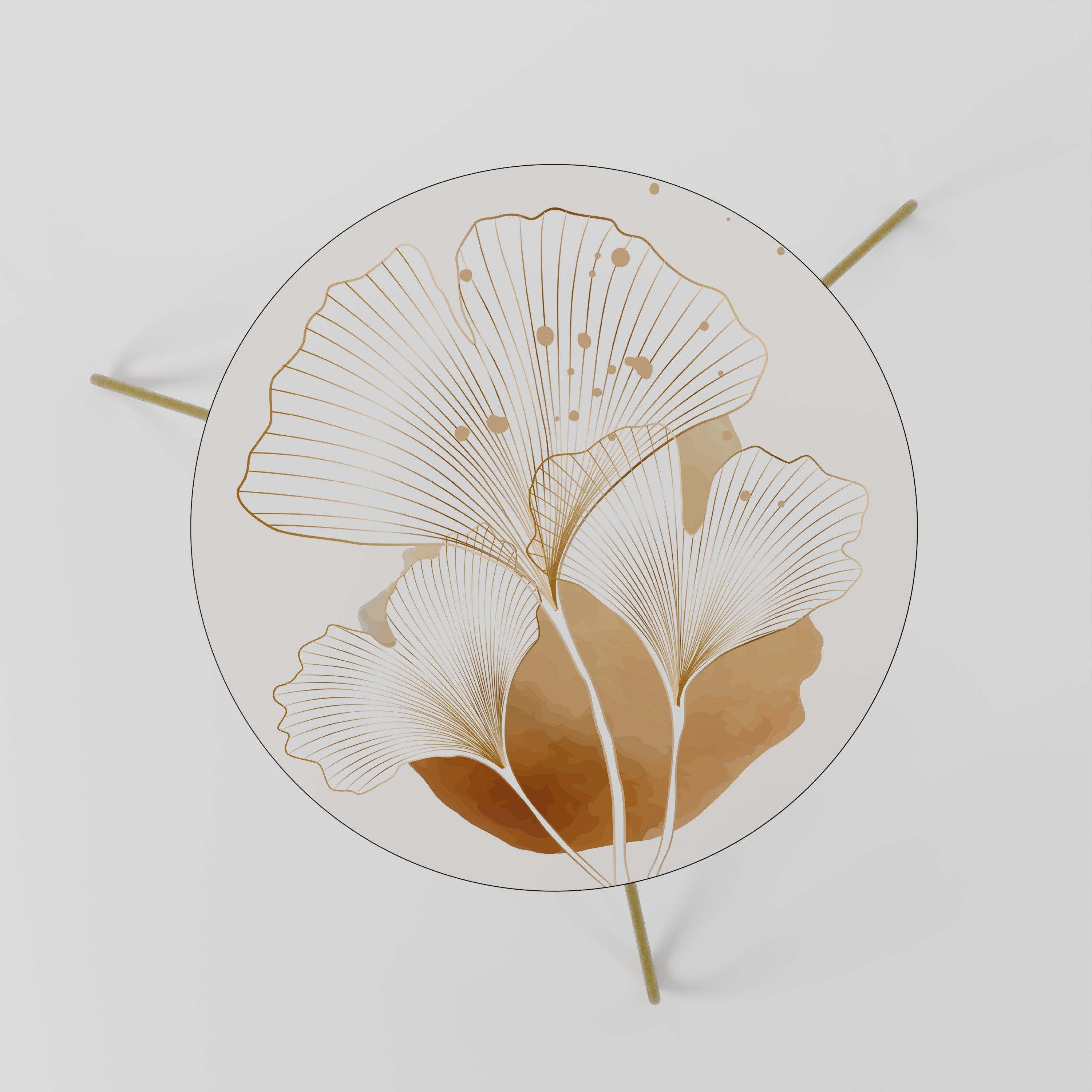 GOLDEN GINKGO DREAMS Stolik kawowy mały